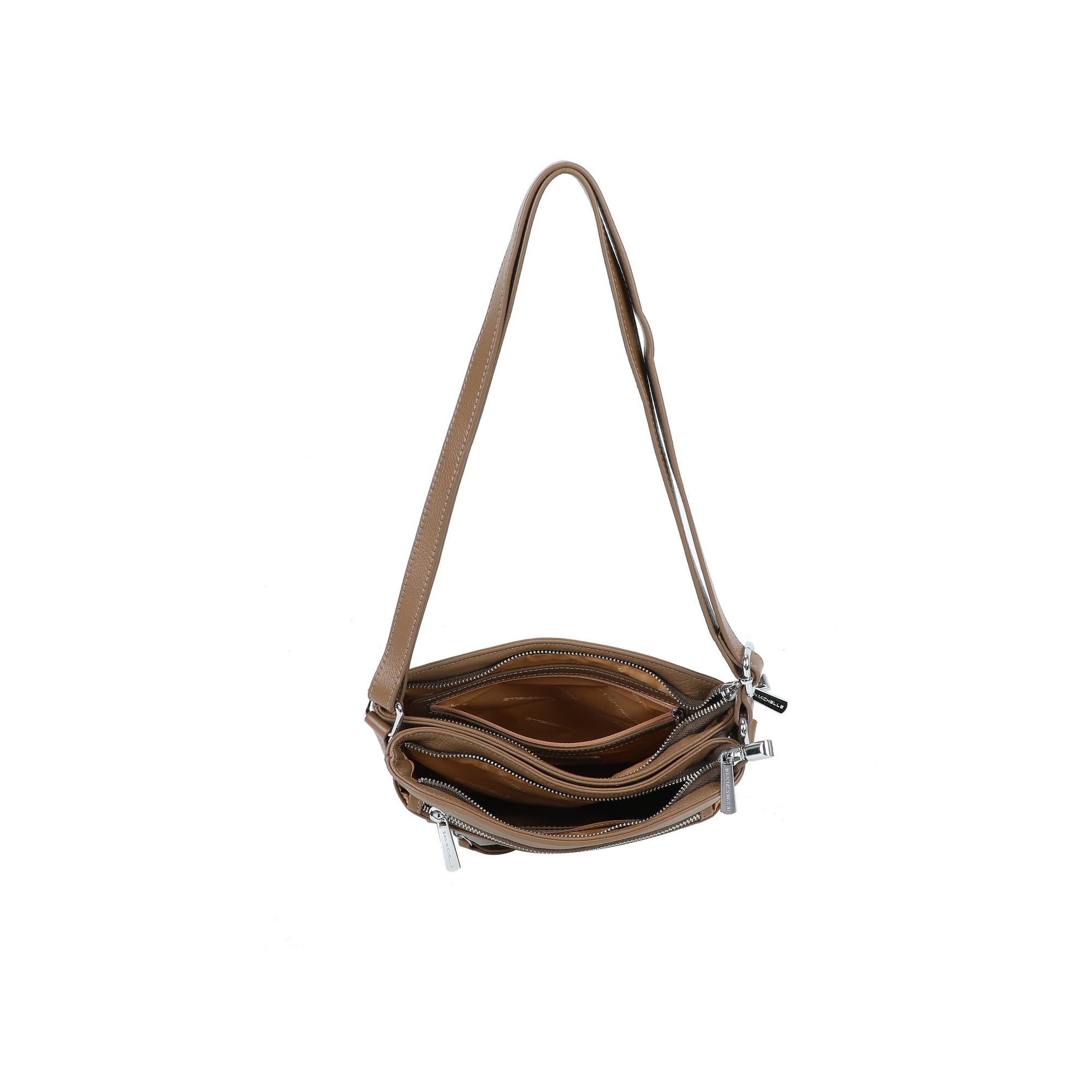Polly Leather Crossbody Bag - Deep Taupe view 4