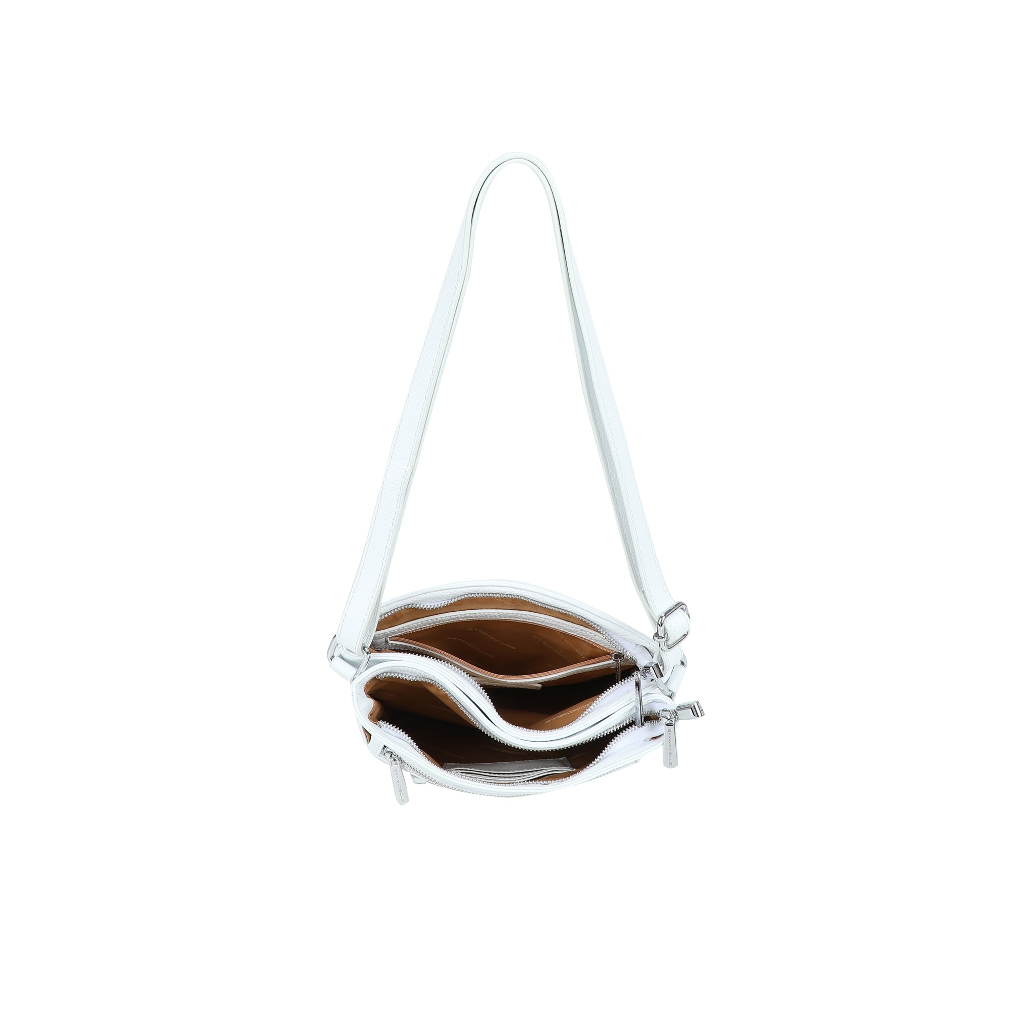 Polly Leather Crossbody Bag - White view 4