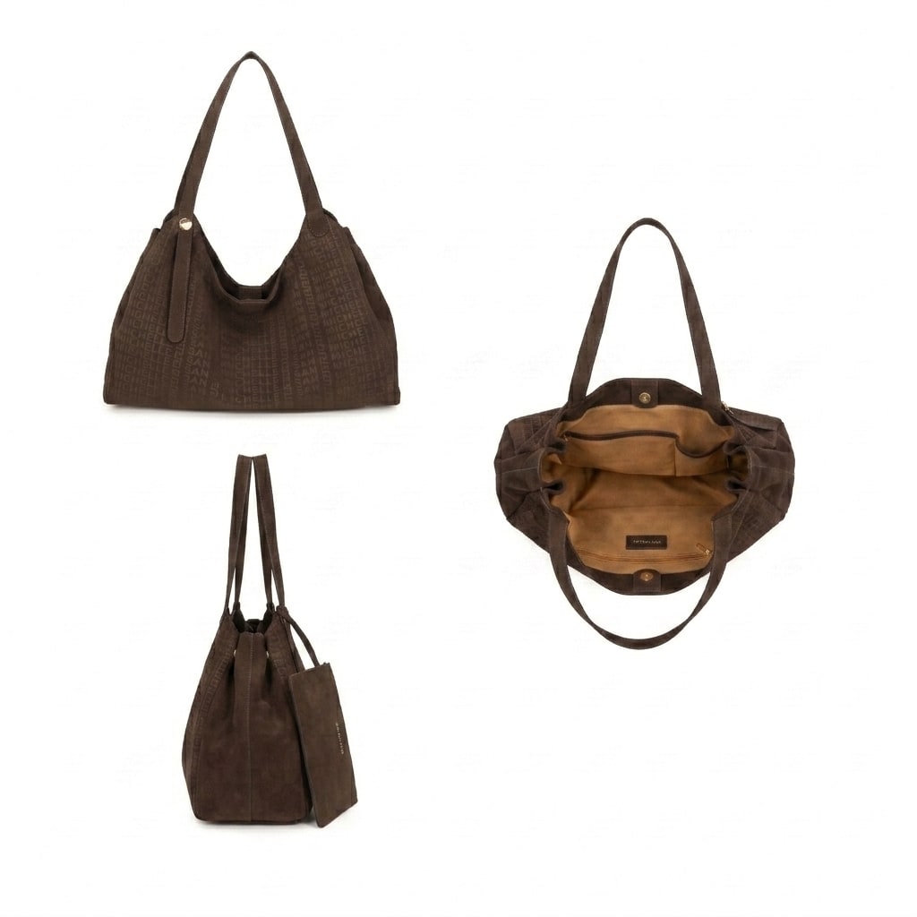 Reva Suede Hobo Bag - Coffee view 3