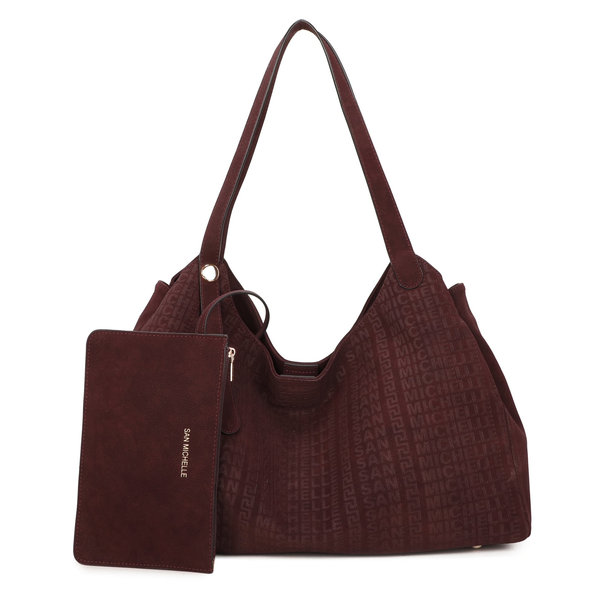 Reva Suede Hobo Bag - Merlot