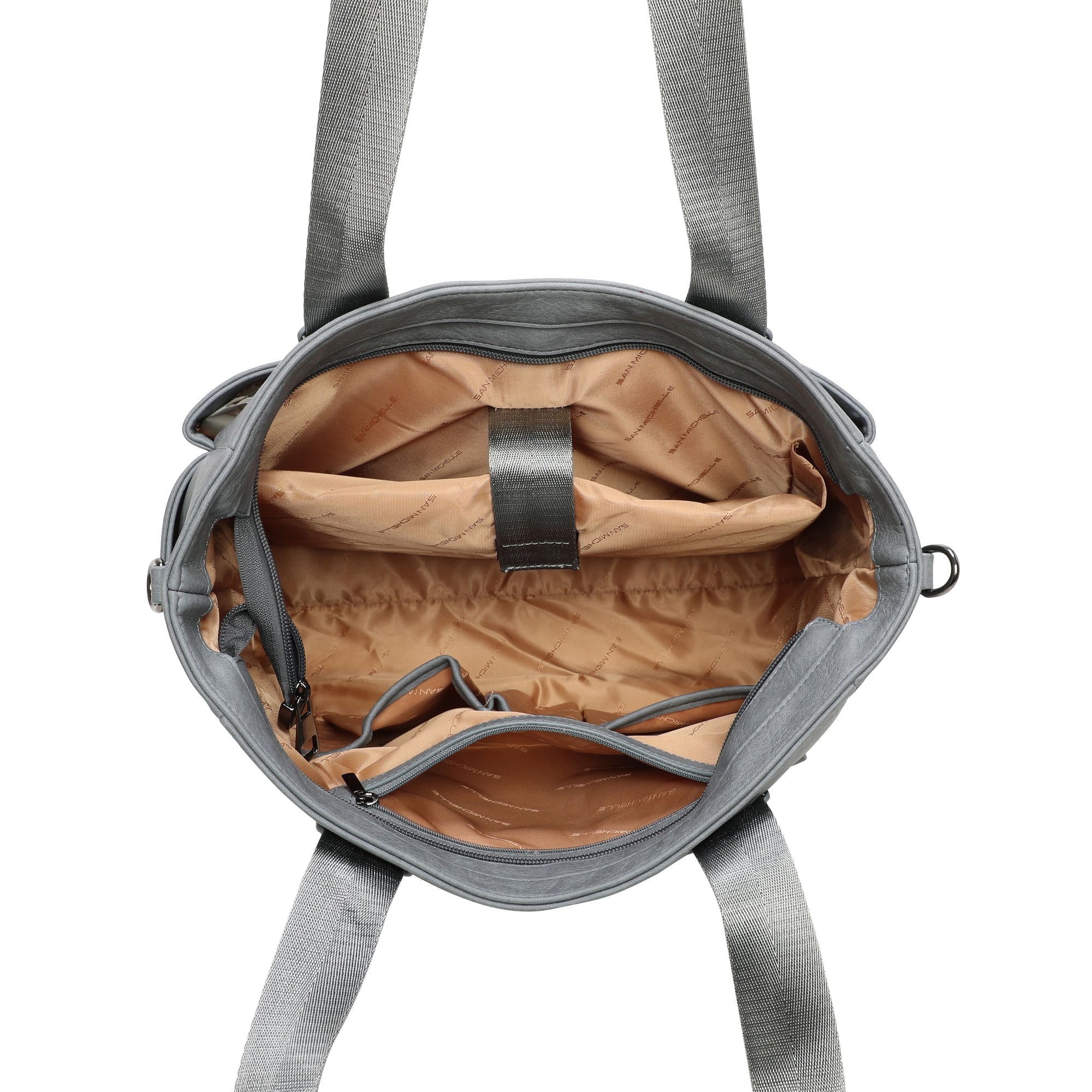 Riley Tote Bag-Grey view 4