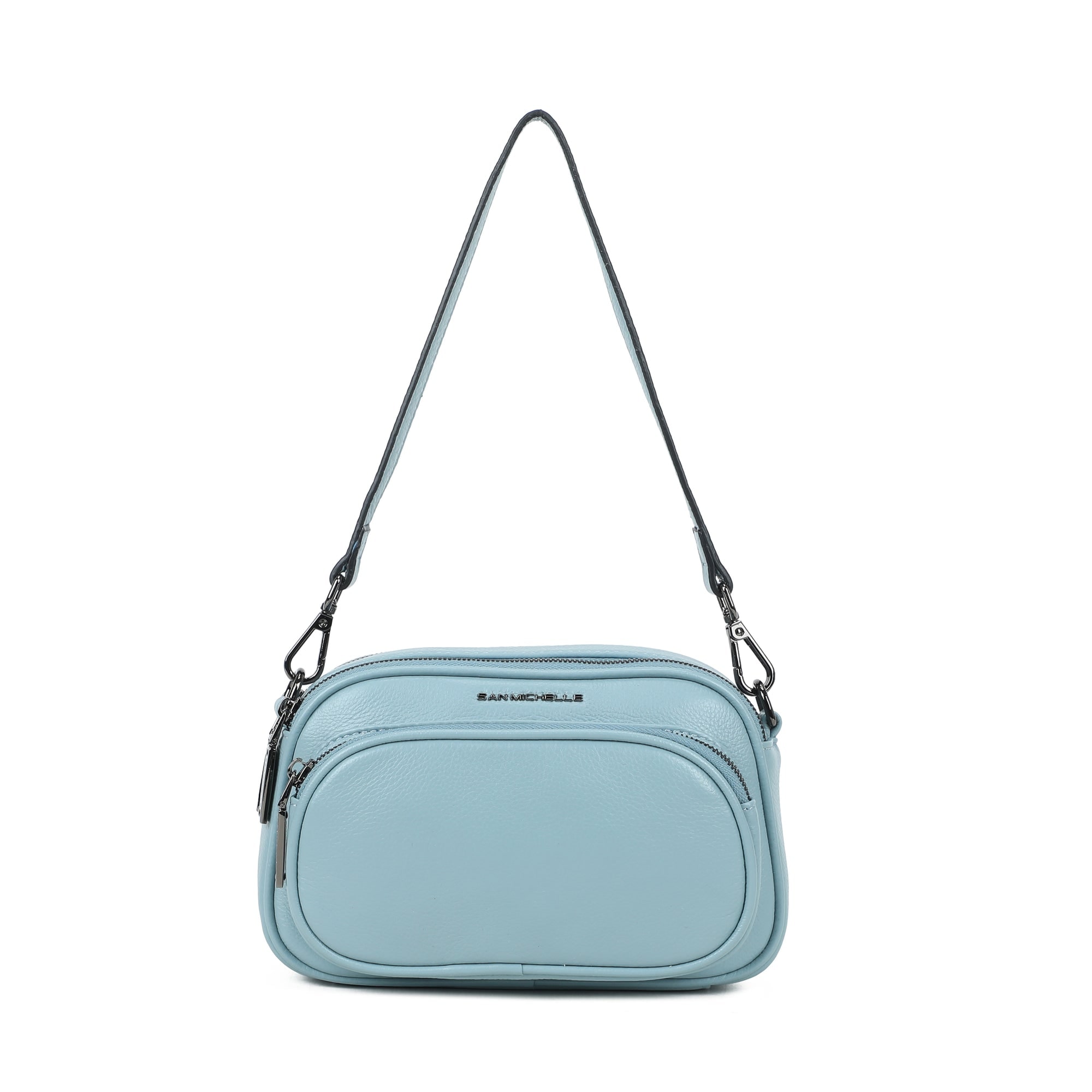 Sally Leather Crossbody Bag - Blue