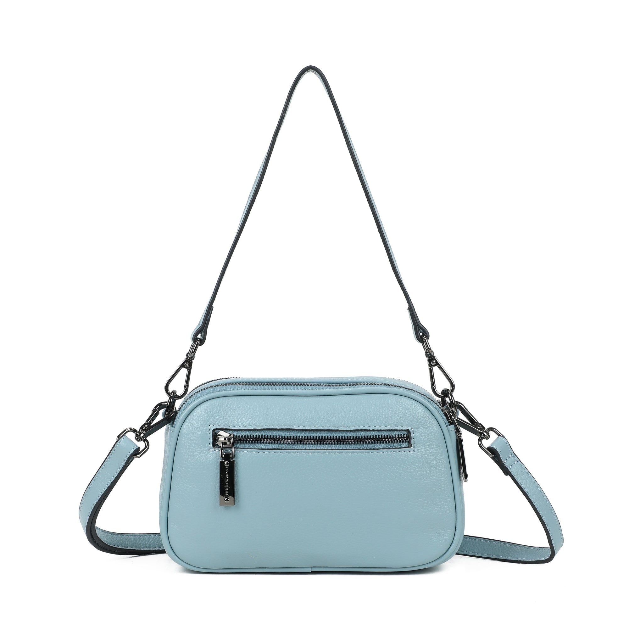 Sally Leather Crossbody Bag - Blue view 3