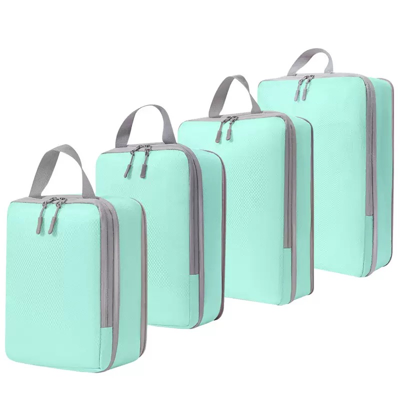 San Michelle Travel Packing Cube Set - 4 Piece - Compressible - Mint Green