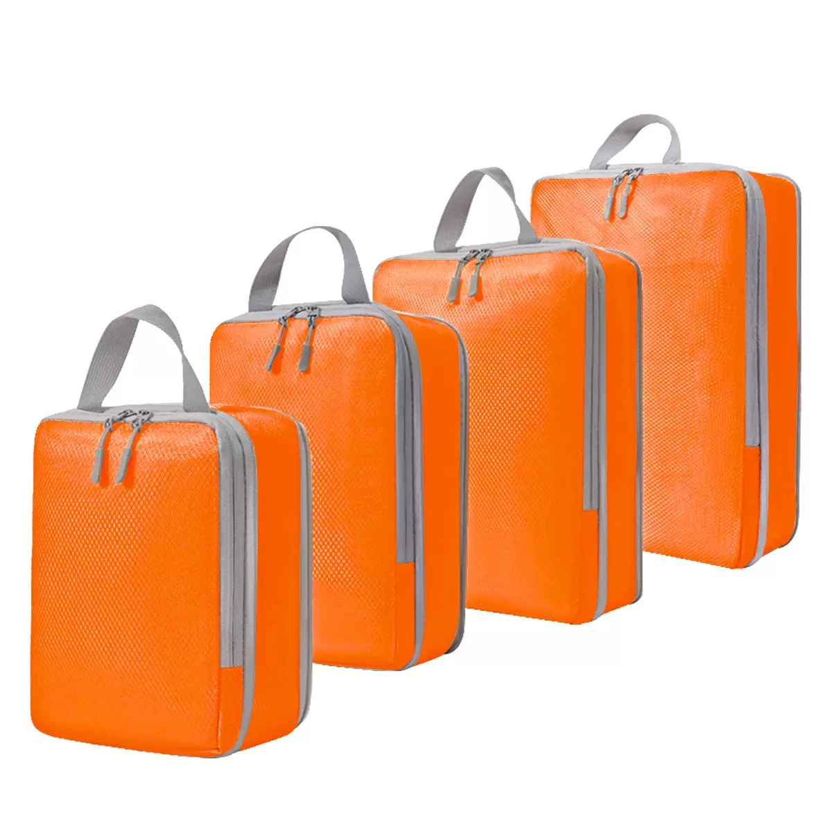 San Michelle Travel Packing Cube Set - 4 Piece - Compressible - Orange