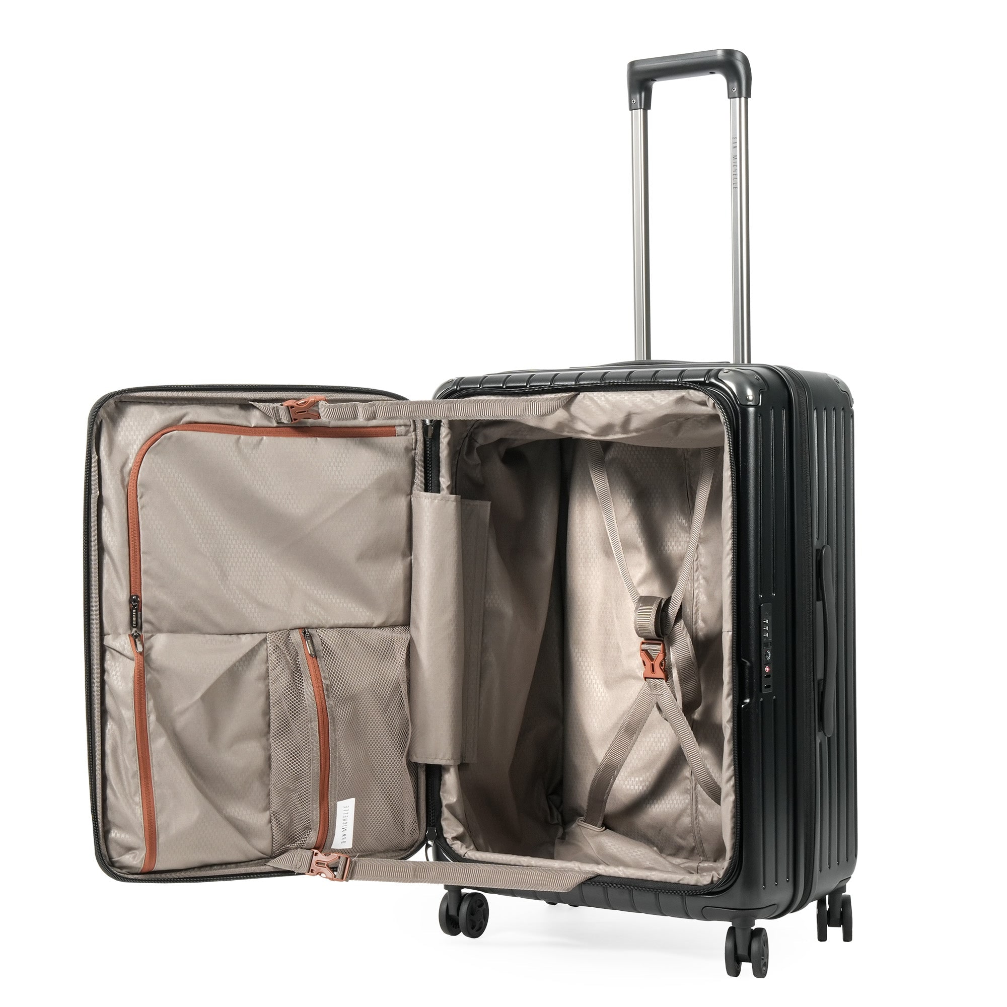 San Michelle Wayfarer Front-Open Suitcase 67cm - Black view 4