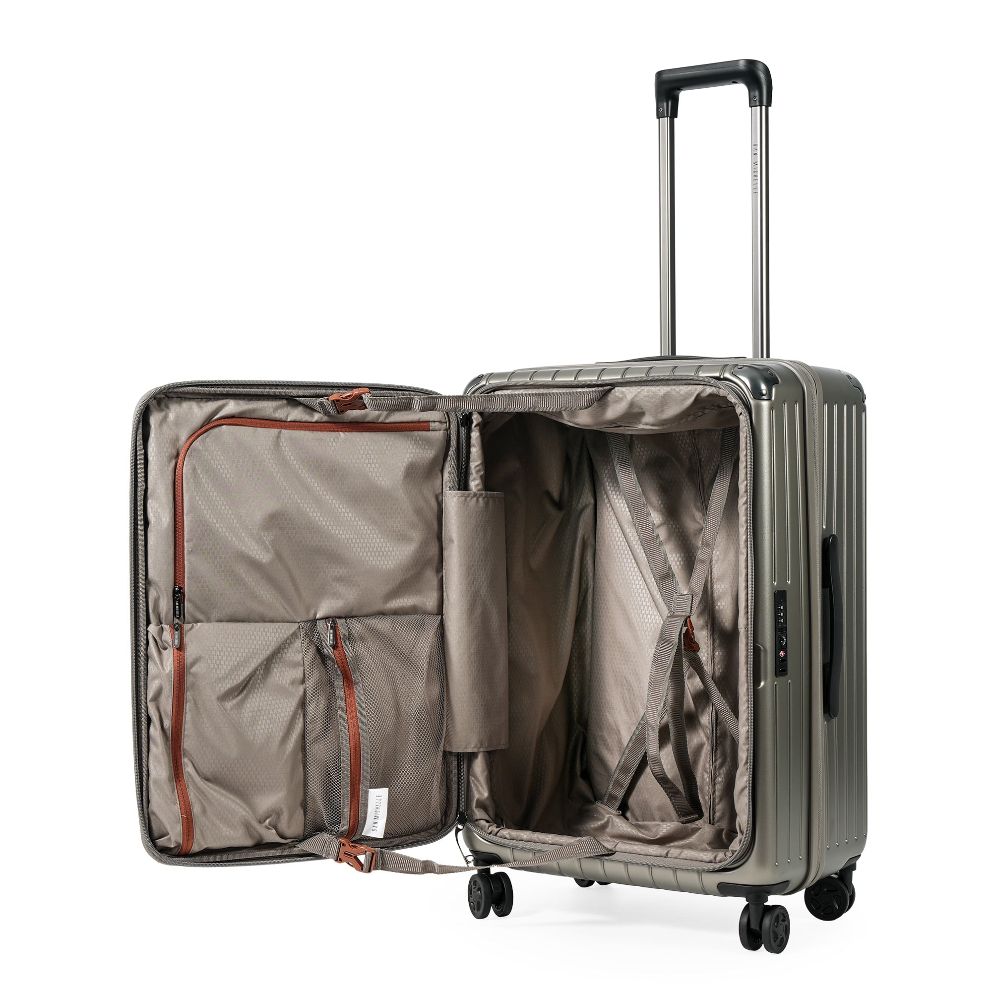 San Michelle Wayfarer Front-Open Suitcase 67cm - Champagne view 11