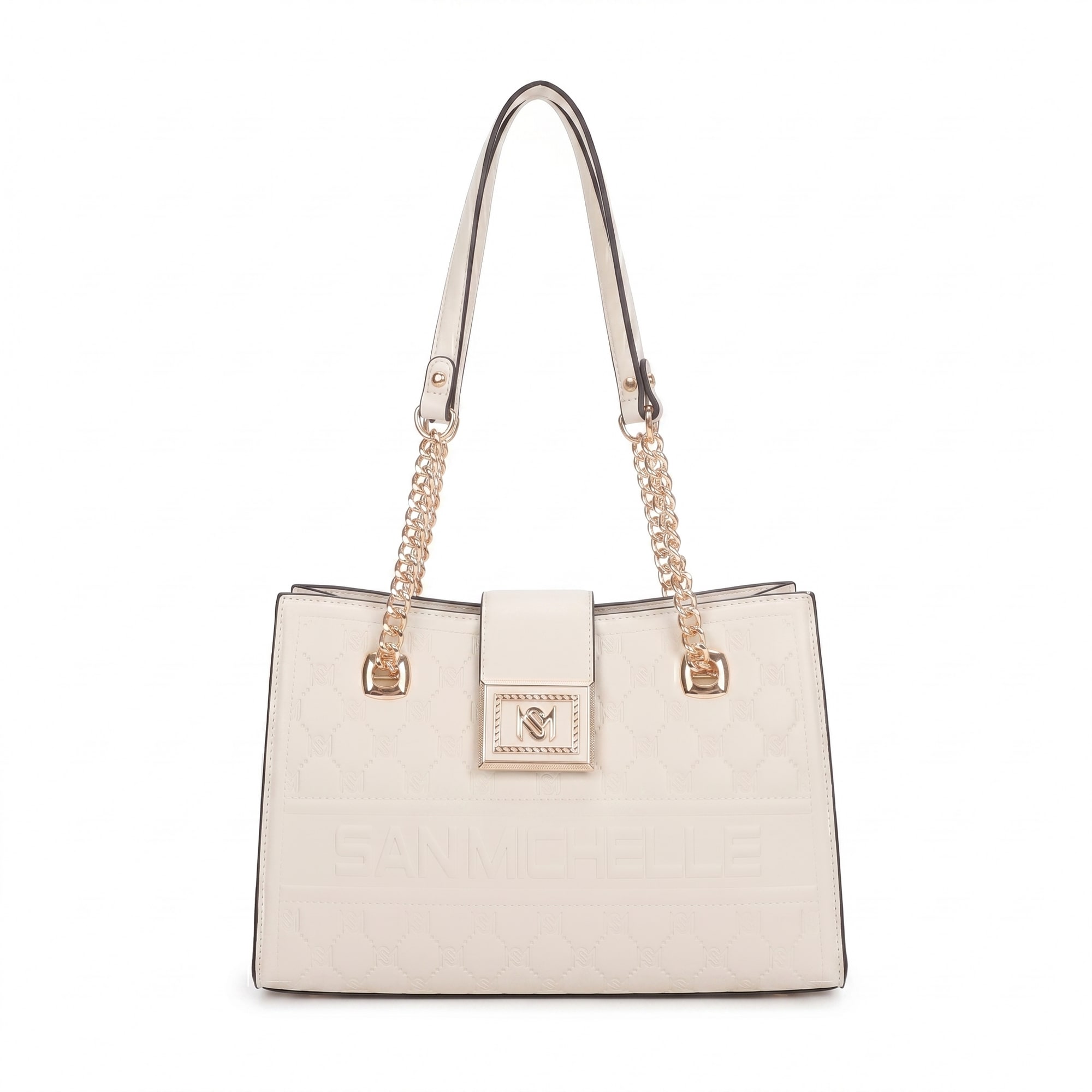Sofia Chained Tote Bag - Beige