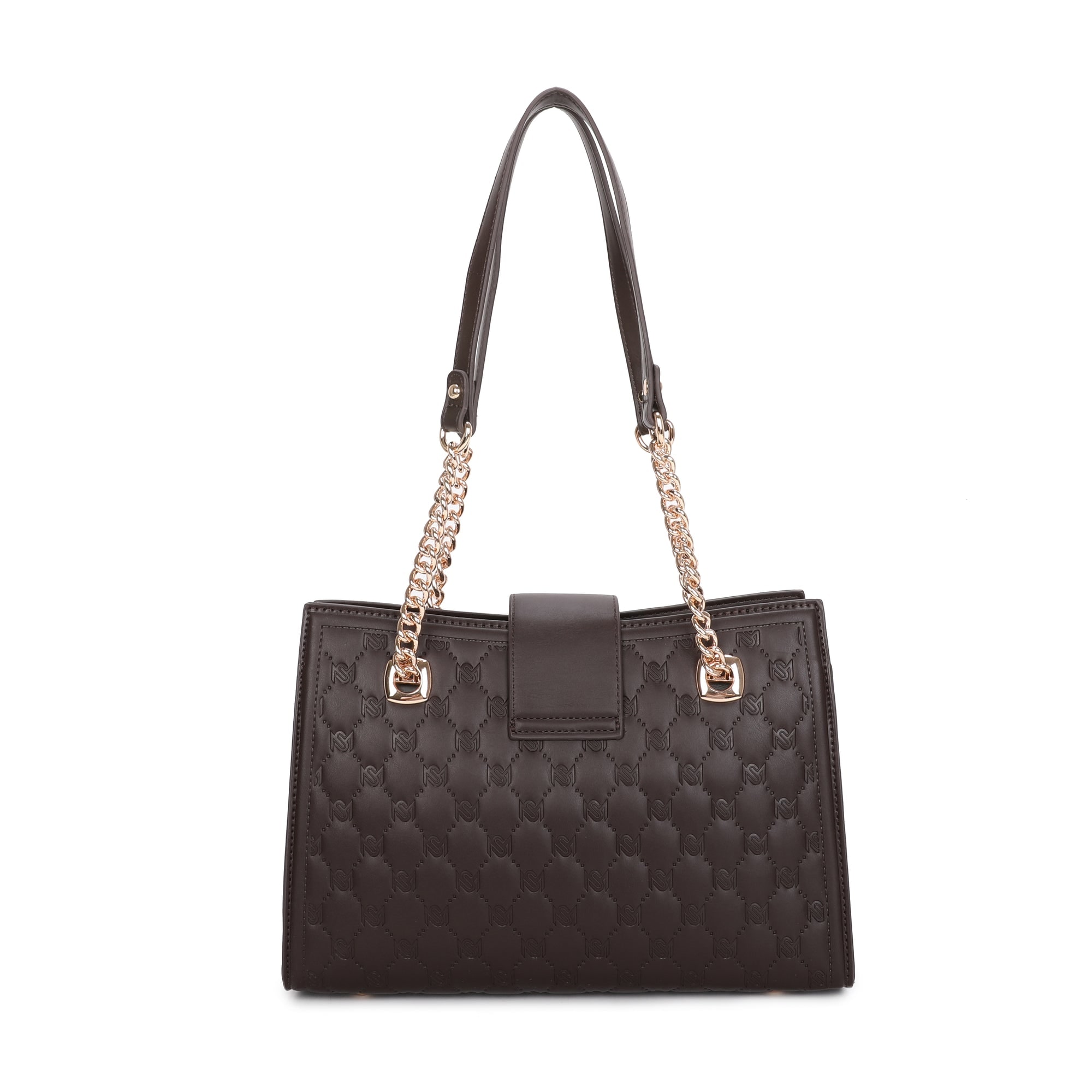 Sofia Chained Tote Bag - Coffee view 3