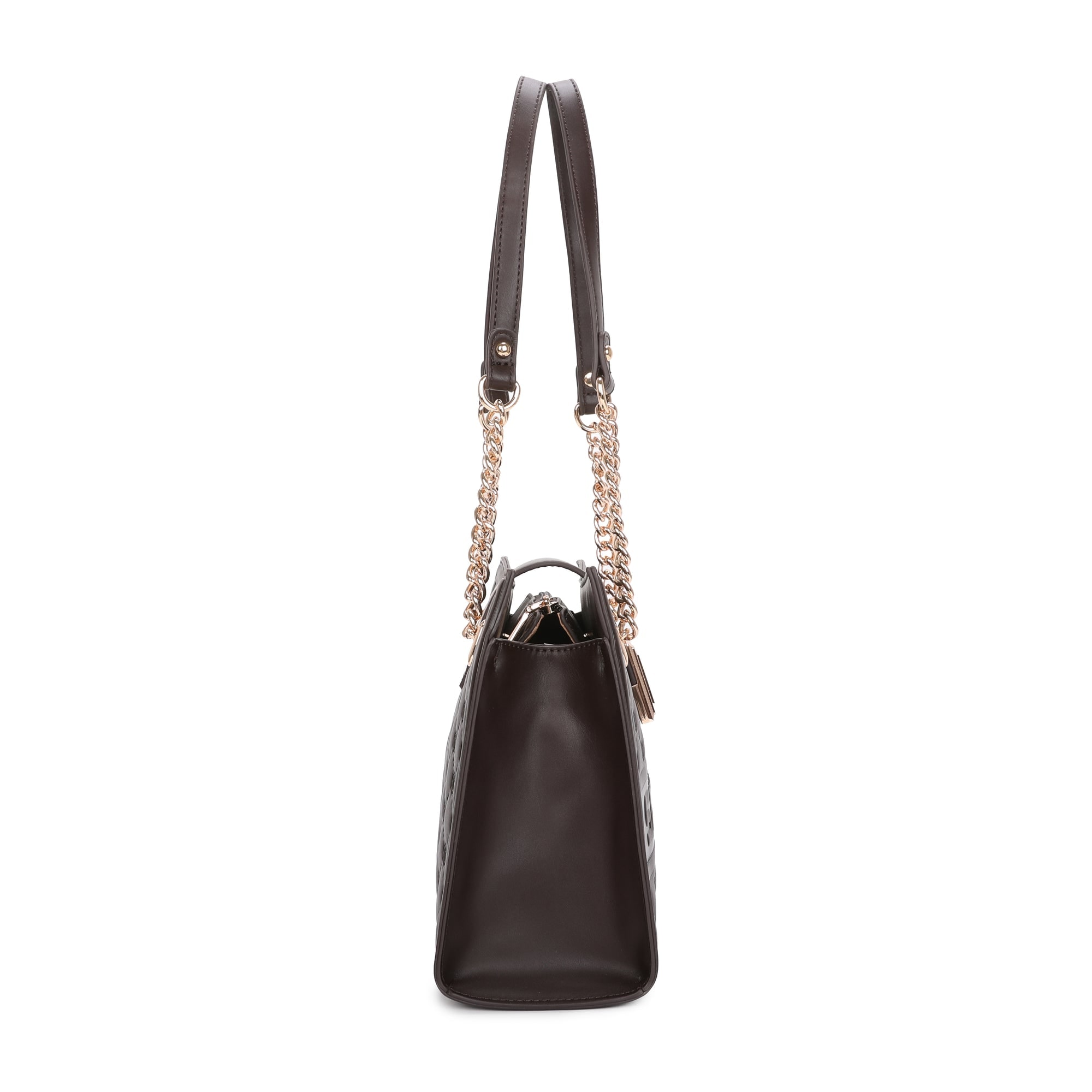 Sofia Chained Tote Bag - Coffee view 4