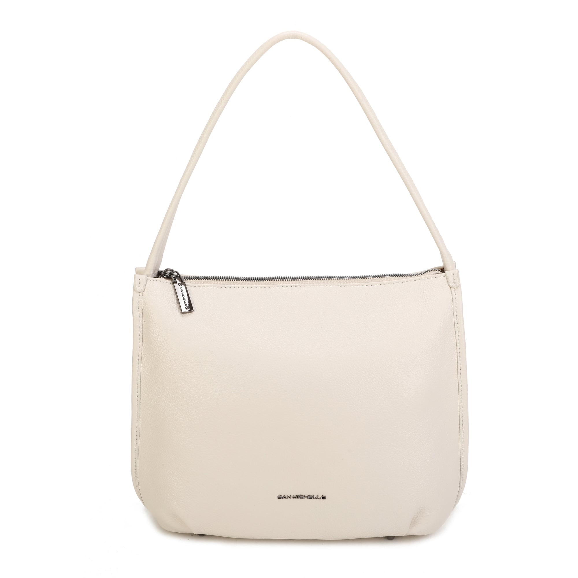 Sola Leather Shoulder Bag - Beige