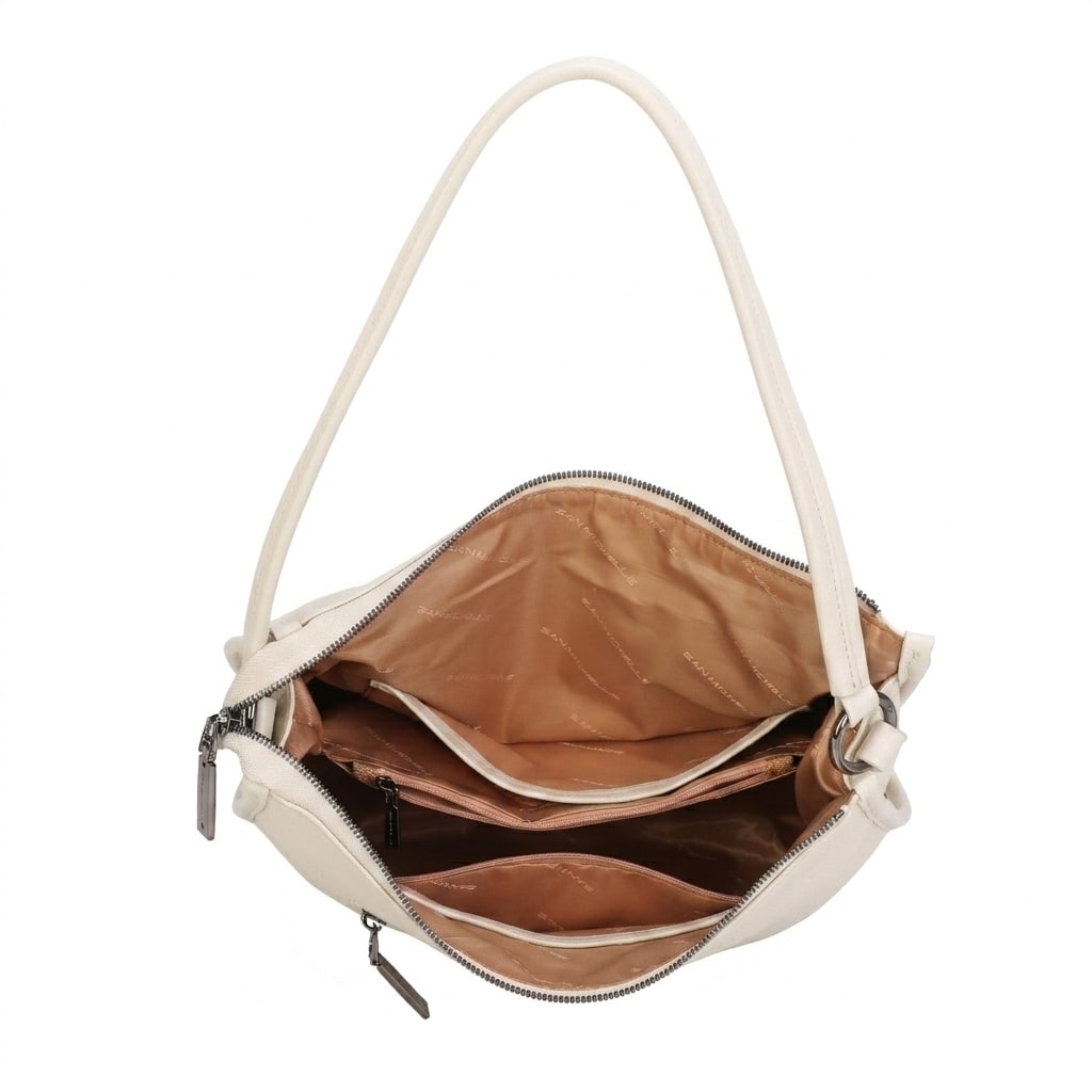 Sola Leather Shoulder Bag - Beige view 3