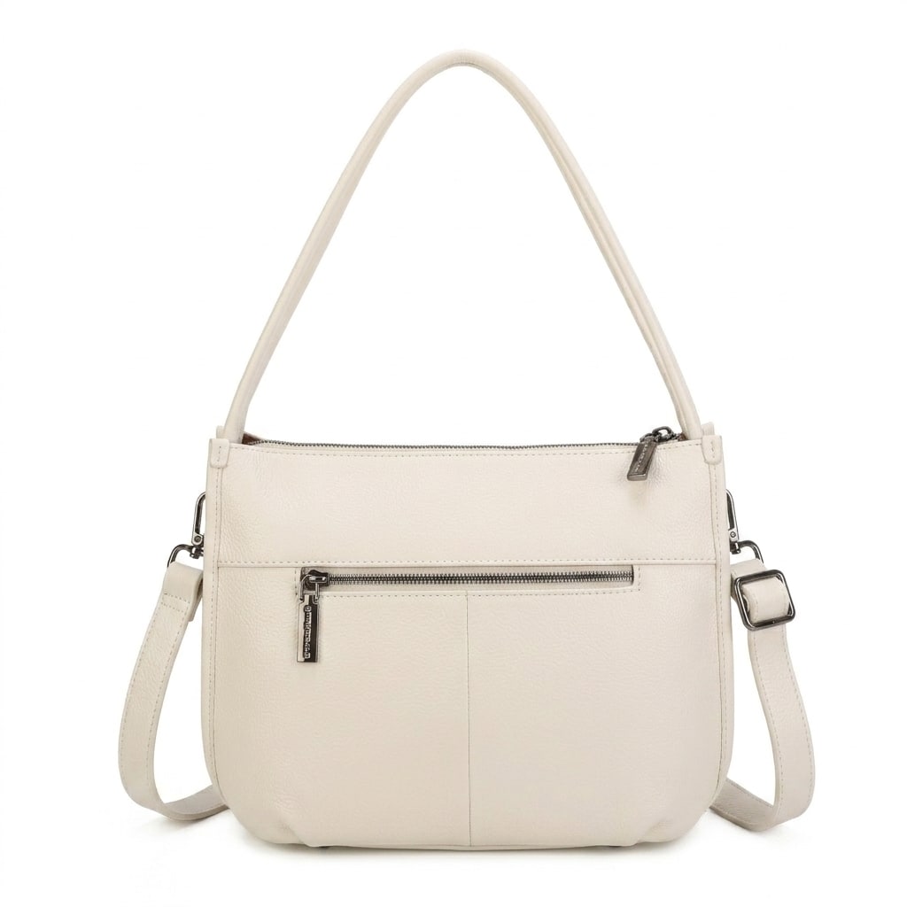 Sola Leather Shoulder Bag - Beige view 4