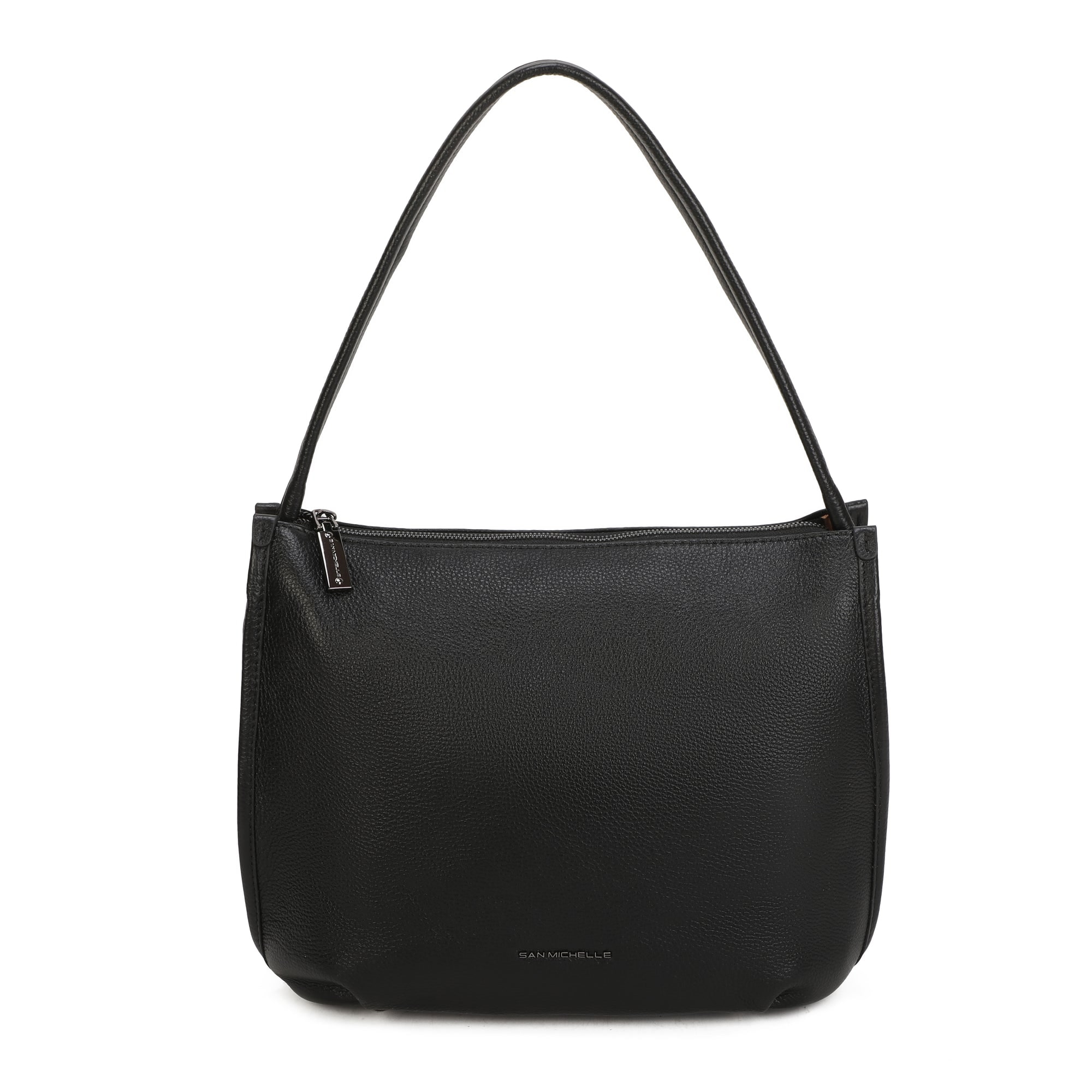 Sola Leather Shoulder Bag - Black
