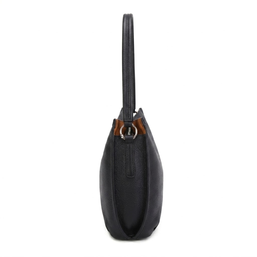 Sola Leather Shoulder Bag - Black view 3