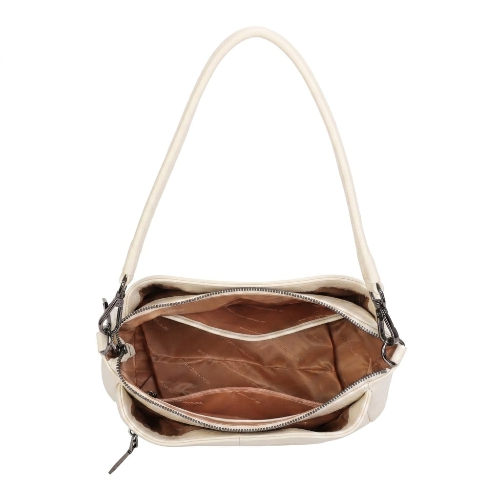 Stella Leather Shoulder Bag - Beige view 3