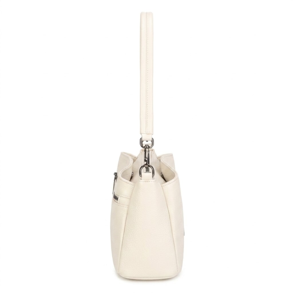 Stella Leather Shoulder Bag - Beige view 4