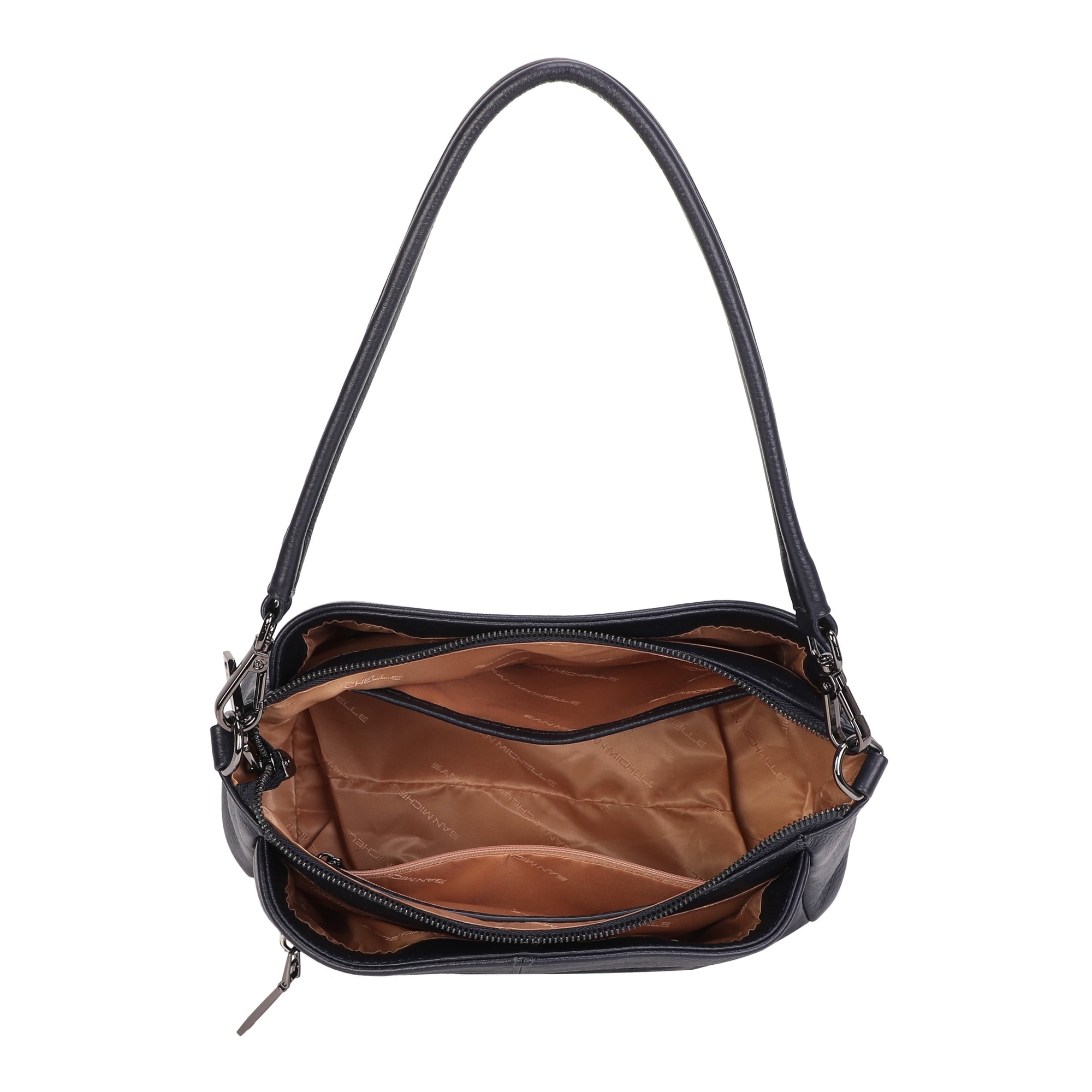 Stella Leather Shoulder Bag - Black view 3