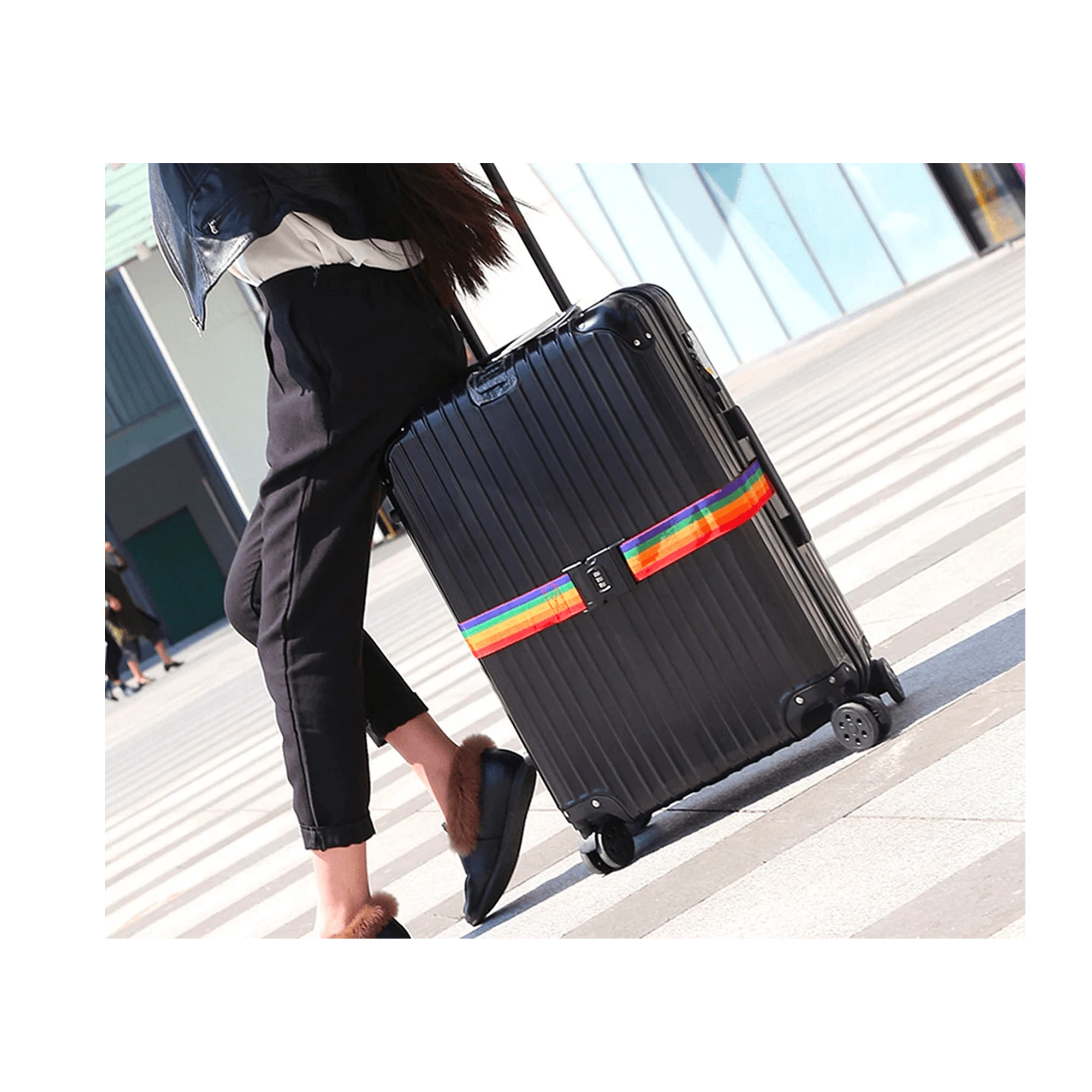 Suitcase Belt with Number Lock - Black view 4