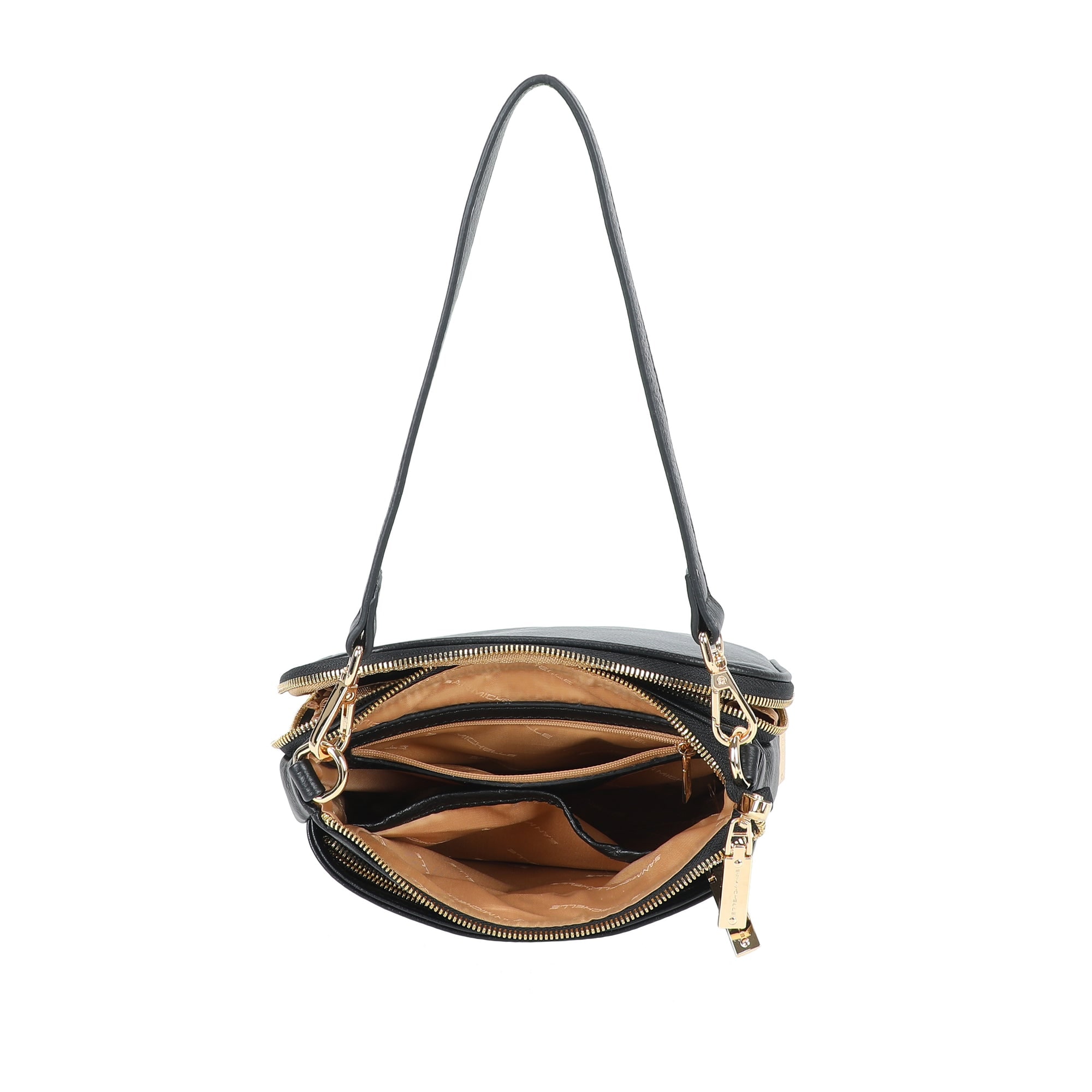 Tania Leather Crossbody Bag - Black view 4