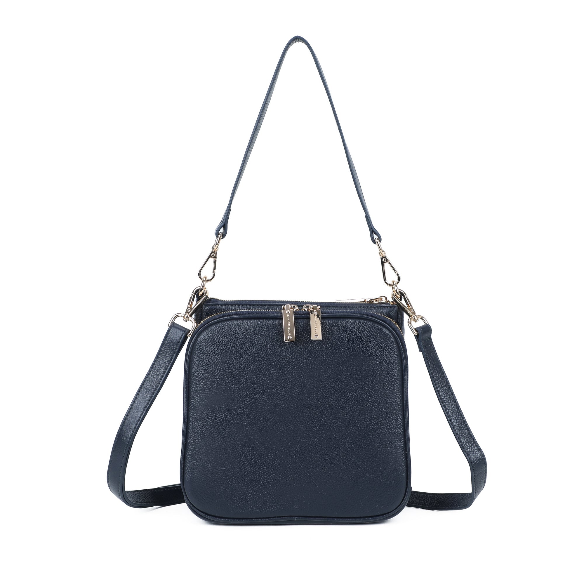 Tania Leather Crossbody Bag - Navy view 3