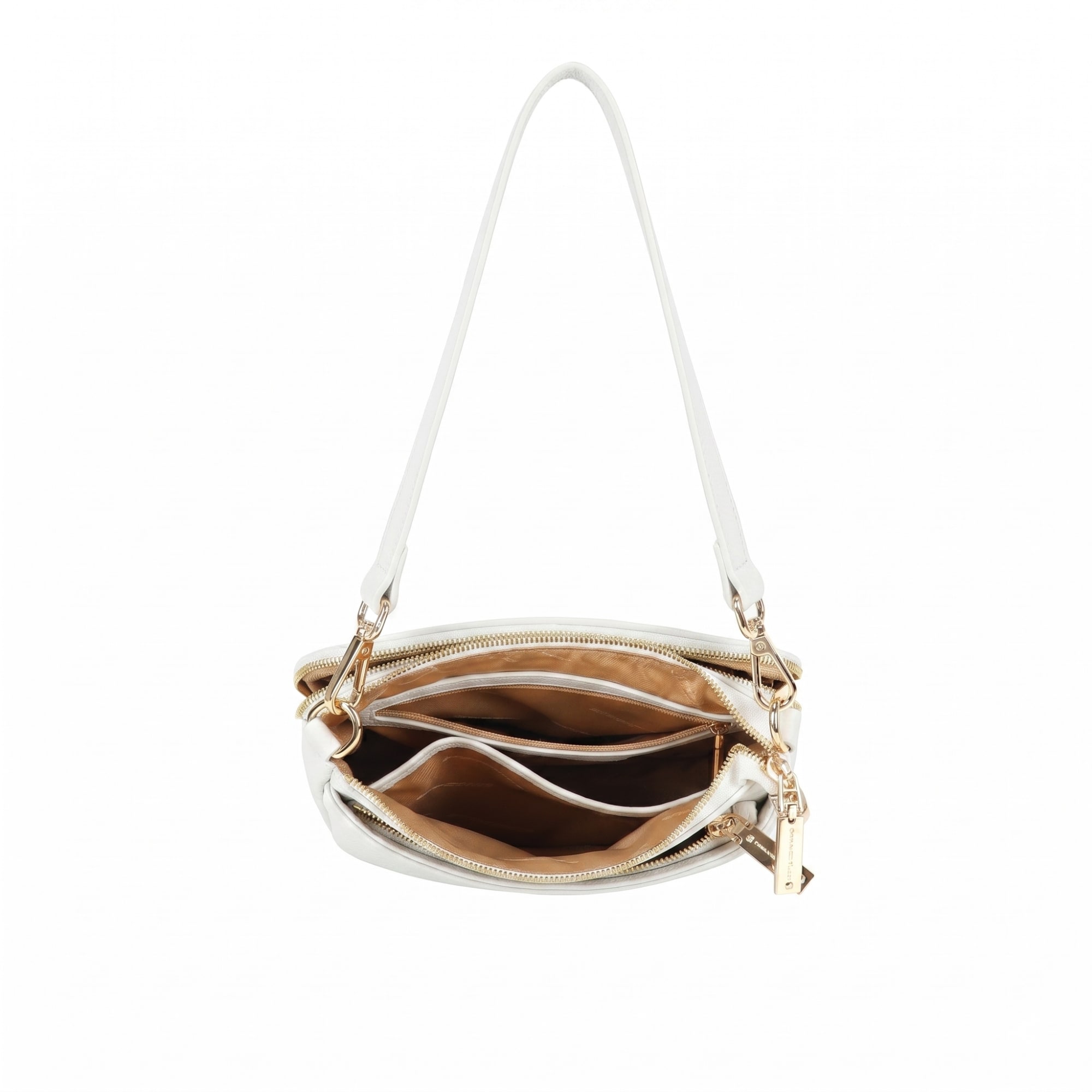 Tania Leather Crossbody Bag - White view 4