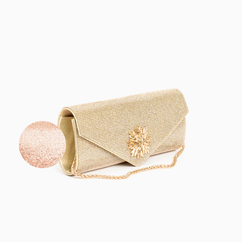 Tara Clutch Bag - Rose Gold view 3