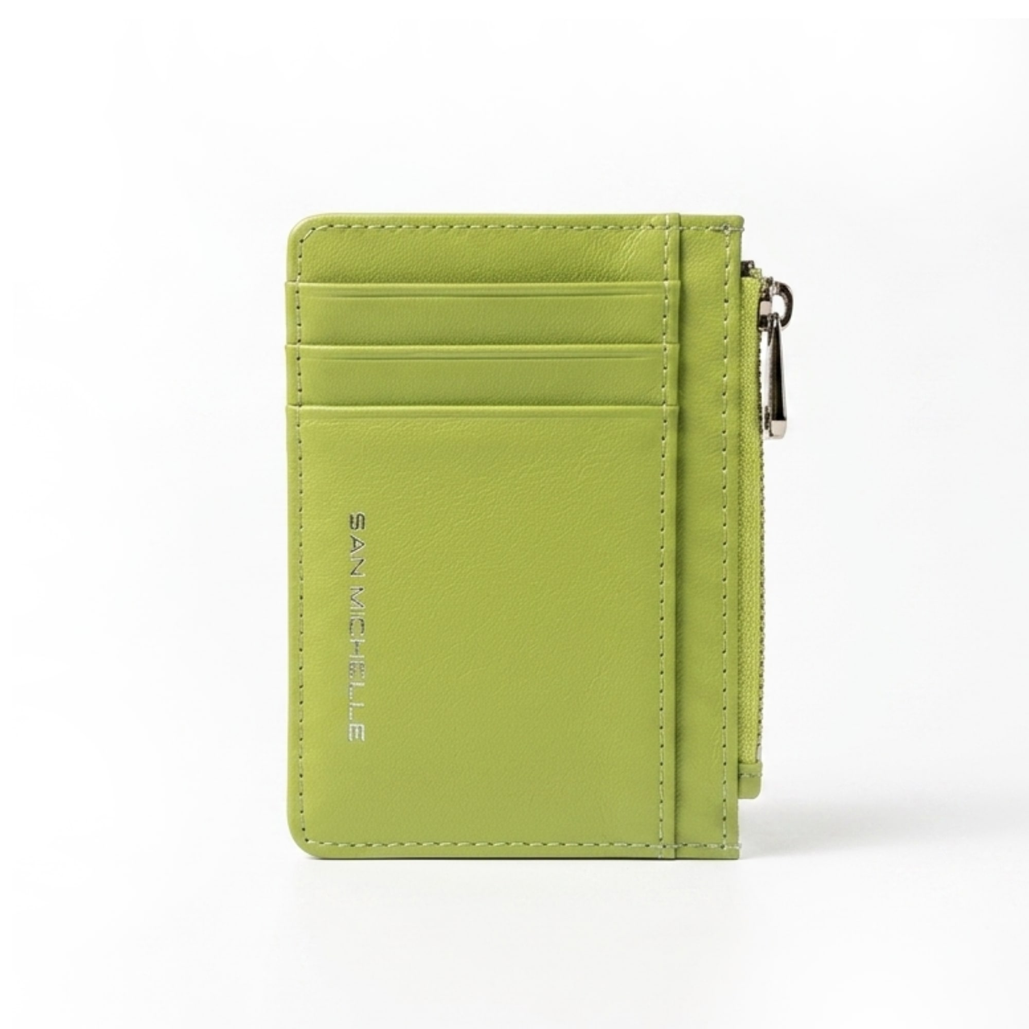 Tori Leather Card Holder - Light Green
