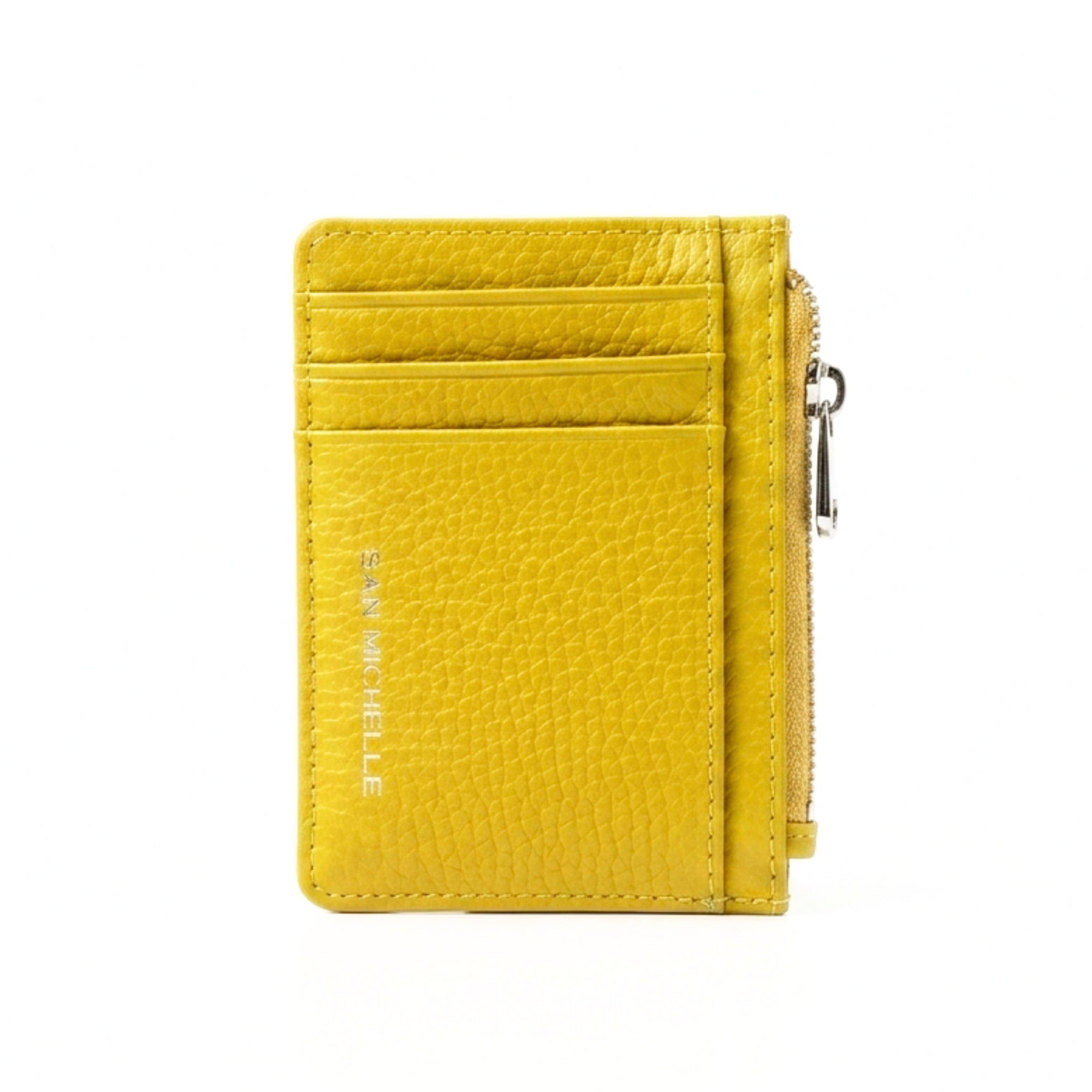 Tori Leather Card Holder - Light Yellow