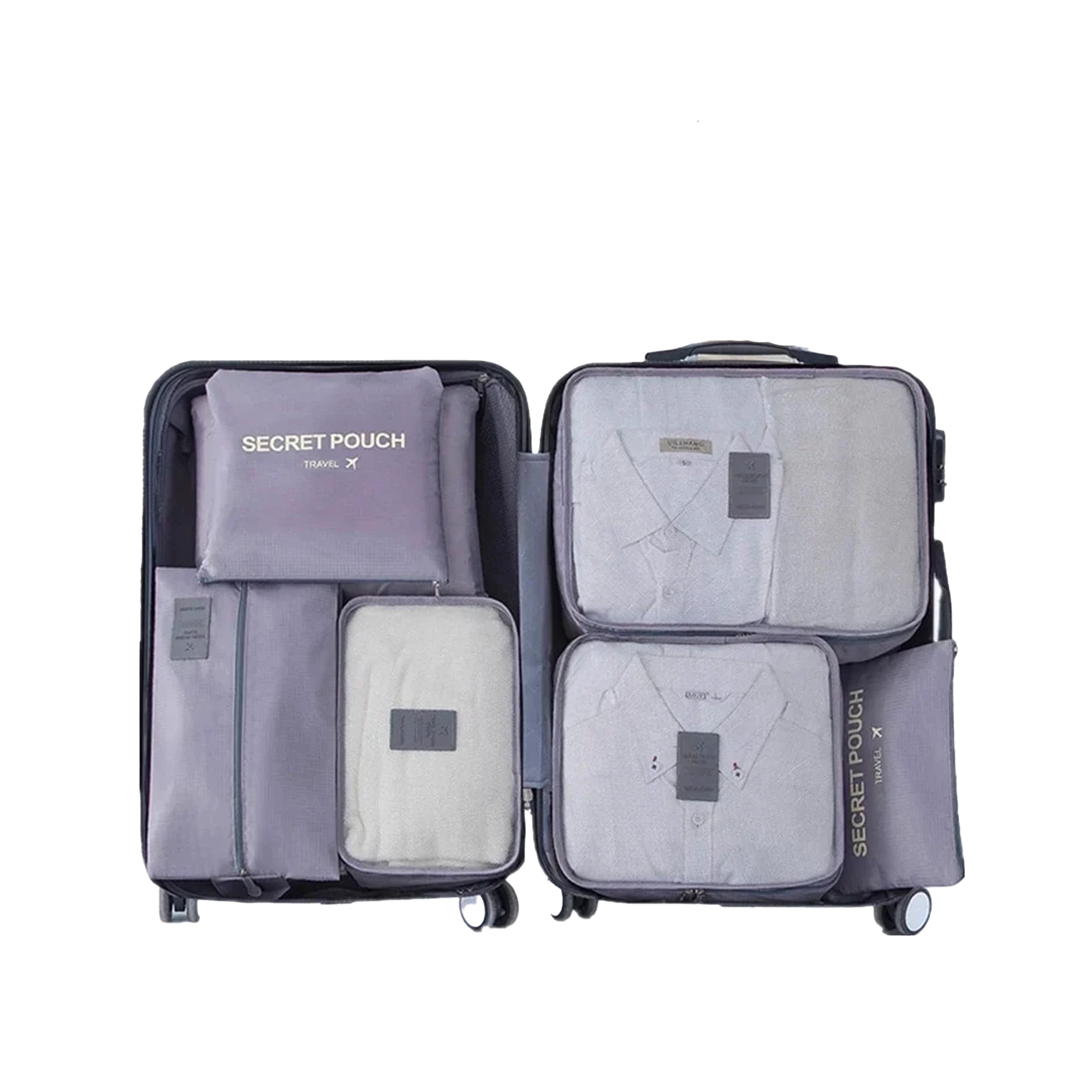 Travel Organizers (7pcs) - Salmon Pink view 4