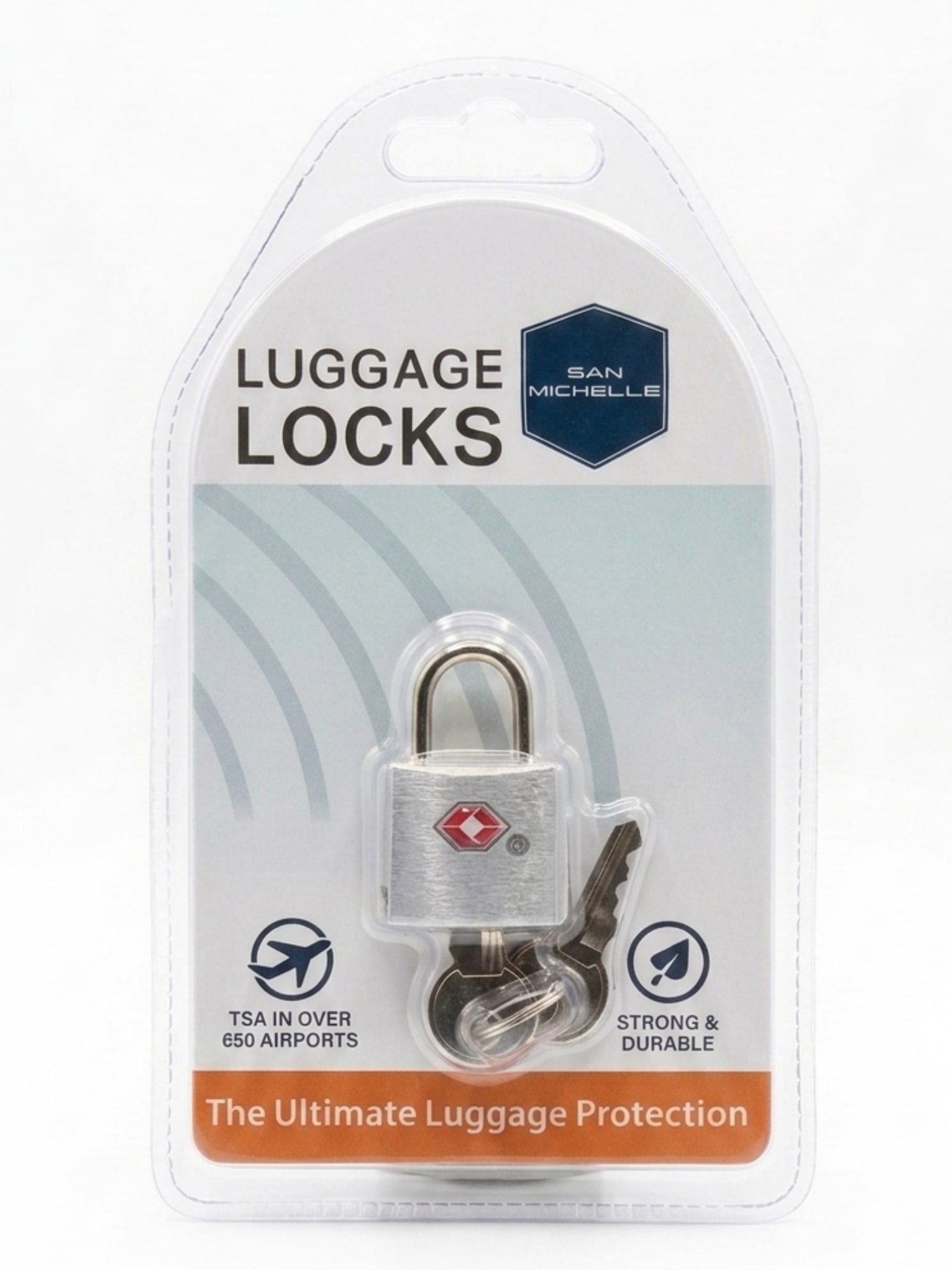 TSA Travel Lock with Key - Silver