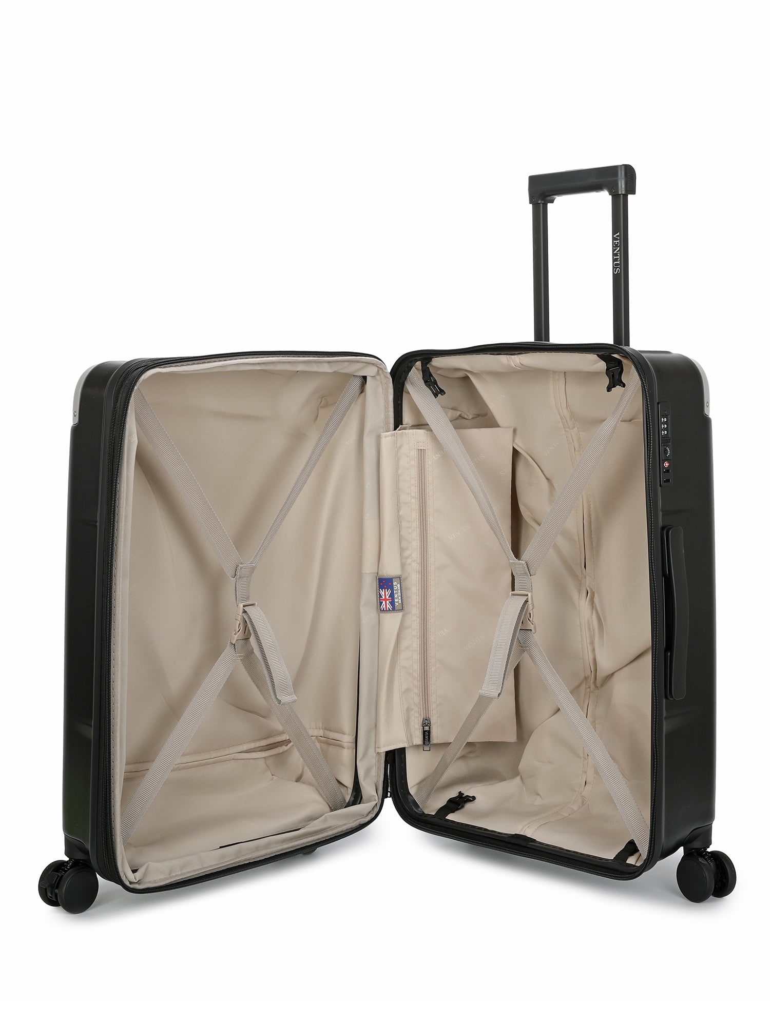 Ventus Secure Traveller 66cm Suitcase - Black view 4