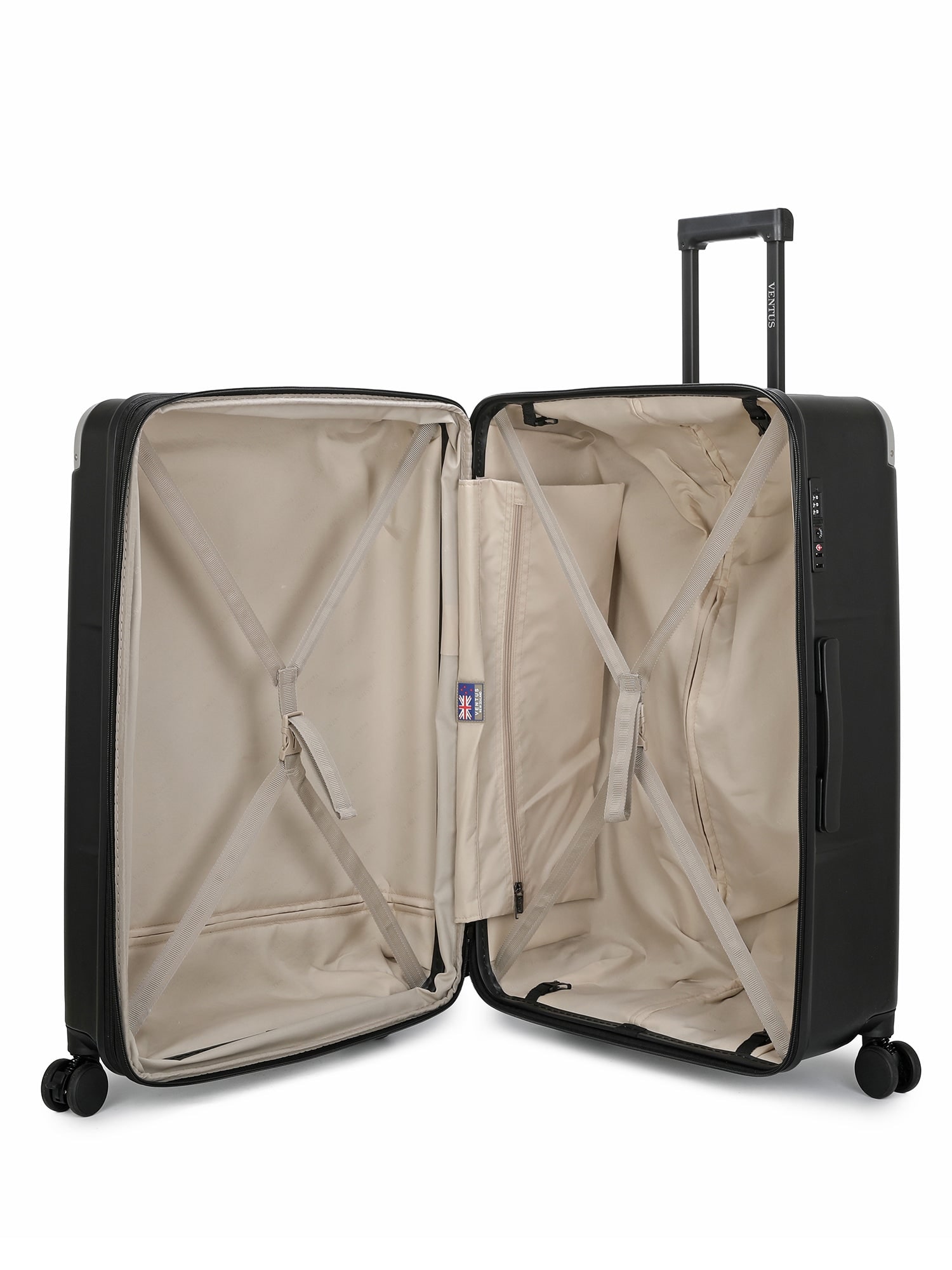 Ventus Secure Traveller 76cm Suitcase - Black view 3