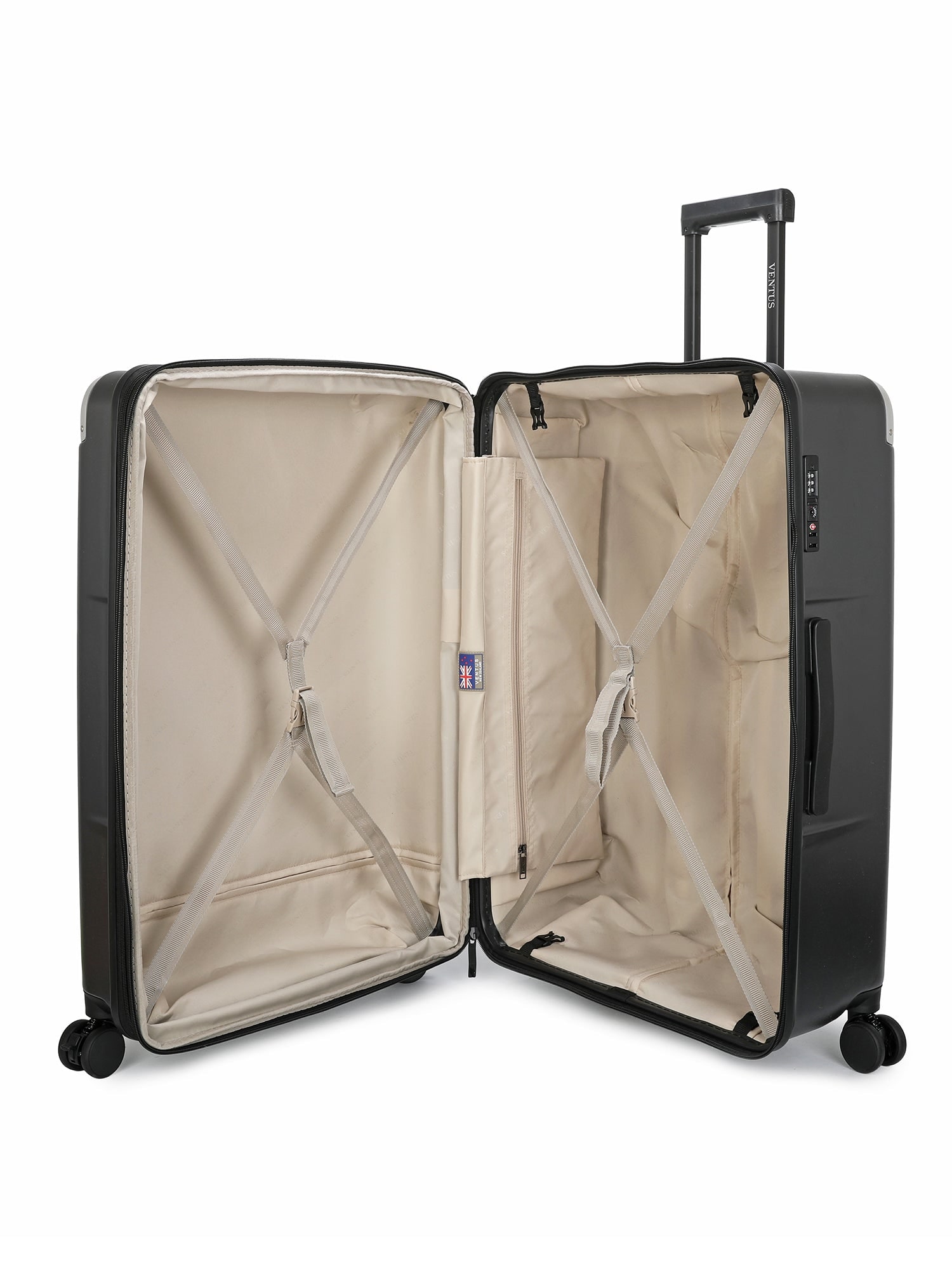 Ventus Secure Traveller 76cm Suitcase - Grey view 3