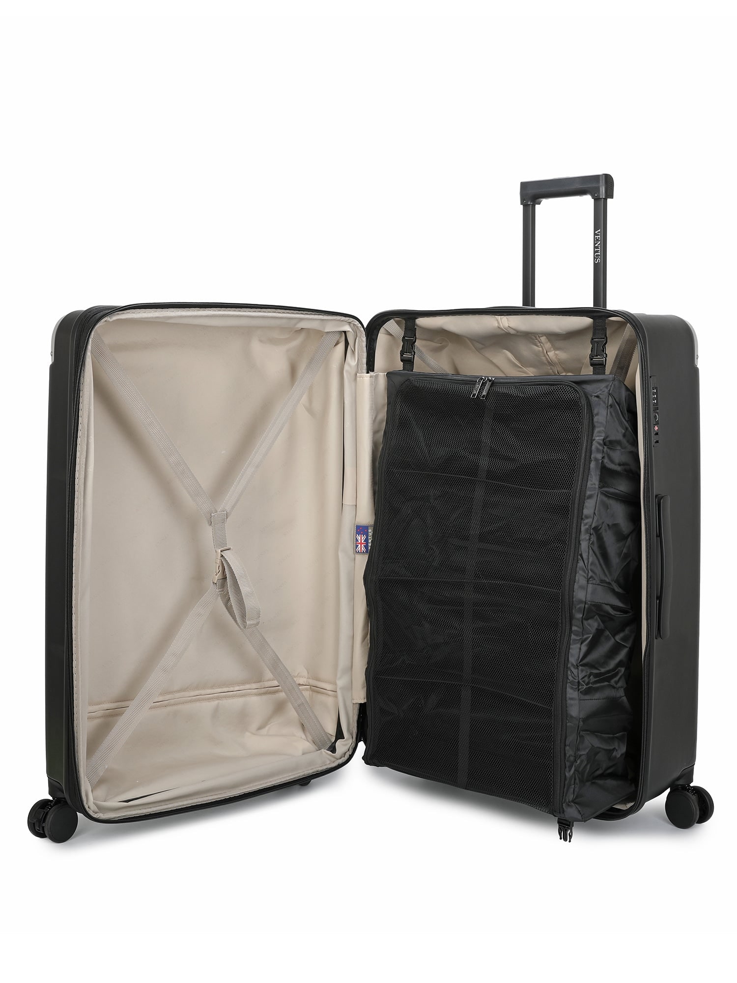 Ventus Secure Traveller 76cm Suitcase - Black view 5