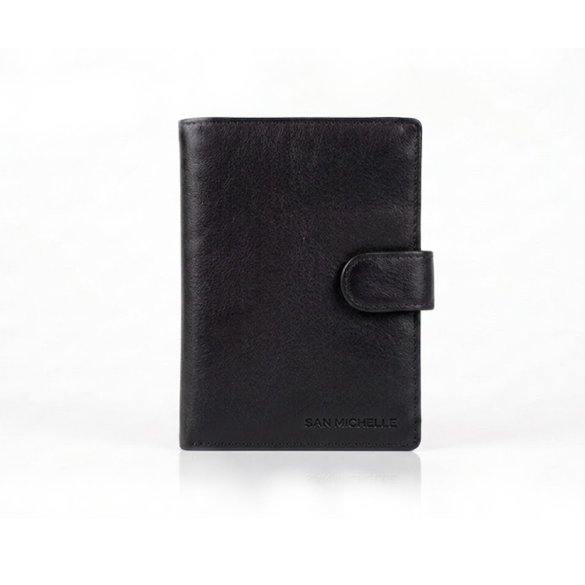 Will Leather Passport Wallet - Black
