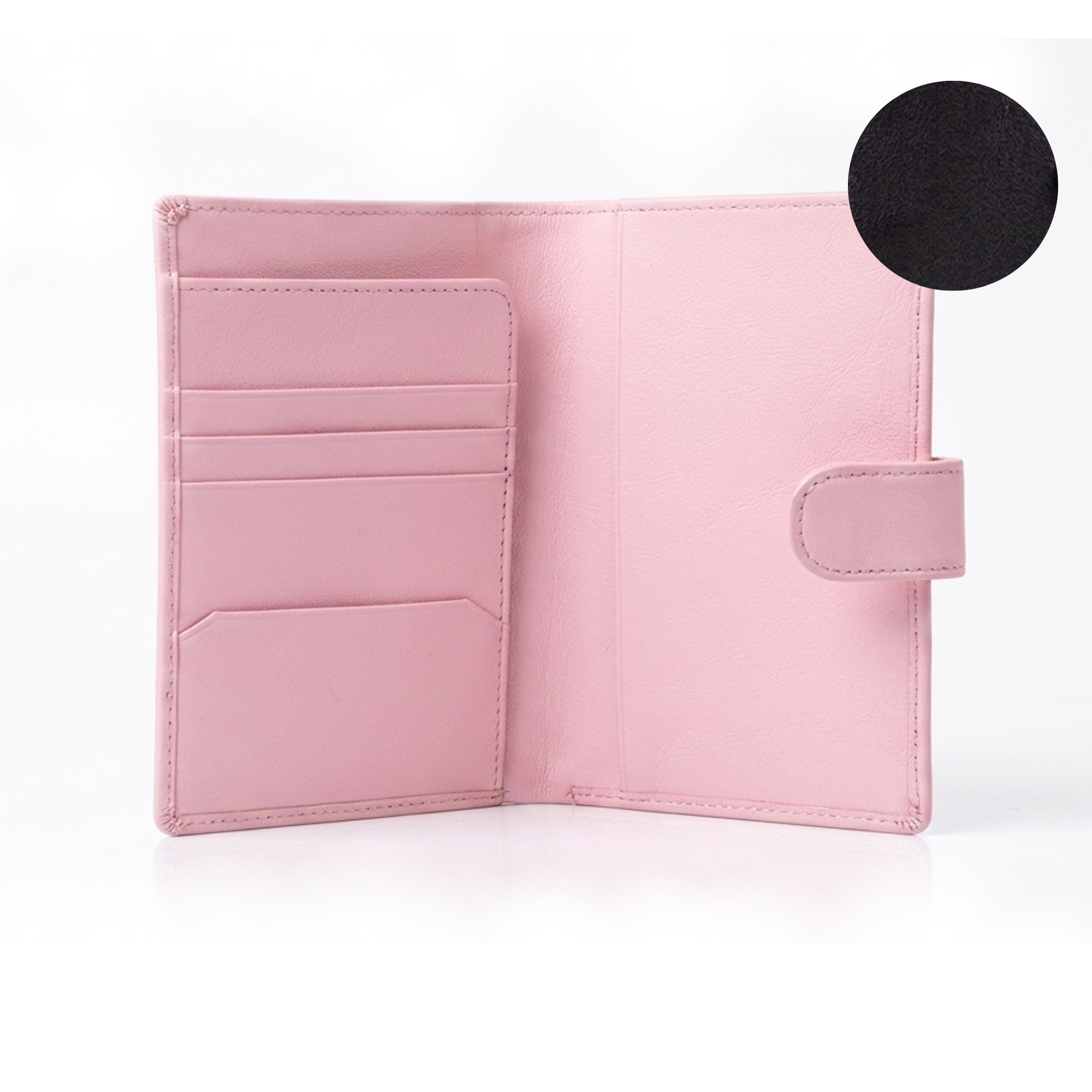 Will Leather Passport Wallet - Black view 3
