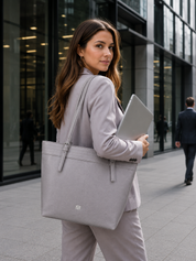 Elle Large Tote Bag - Grey