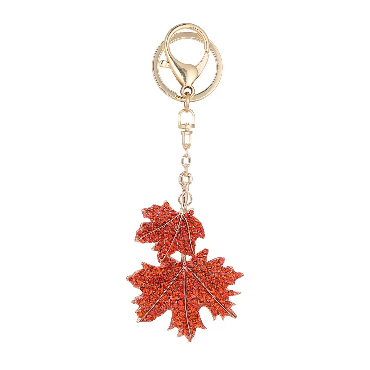 Crystal Leaf Bag Charm