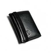 Hudson Trifold Leather Wallet - Black