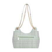 Claire Tweed Shoulder Bag - Green