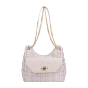 Claire Tweed Shoulder Bag - Pink