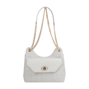 Claire Tweed Shoulder Bag - Beige