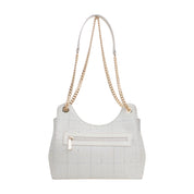Claire Tweed Shoulder Bag - Beige
