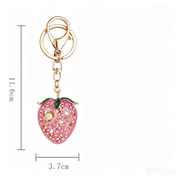 Crystal Berry Bag Charm - Pink