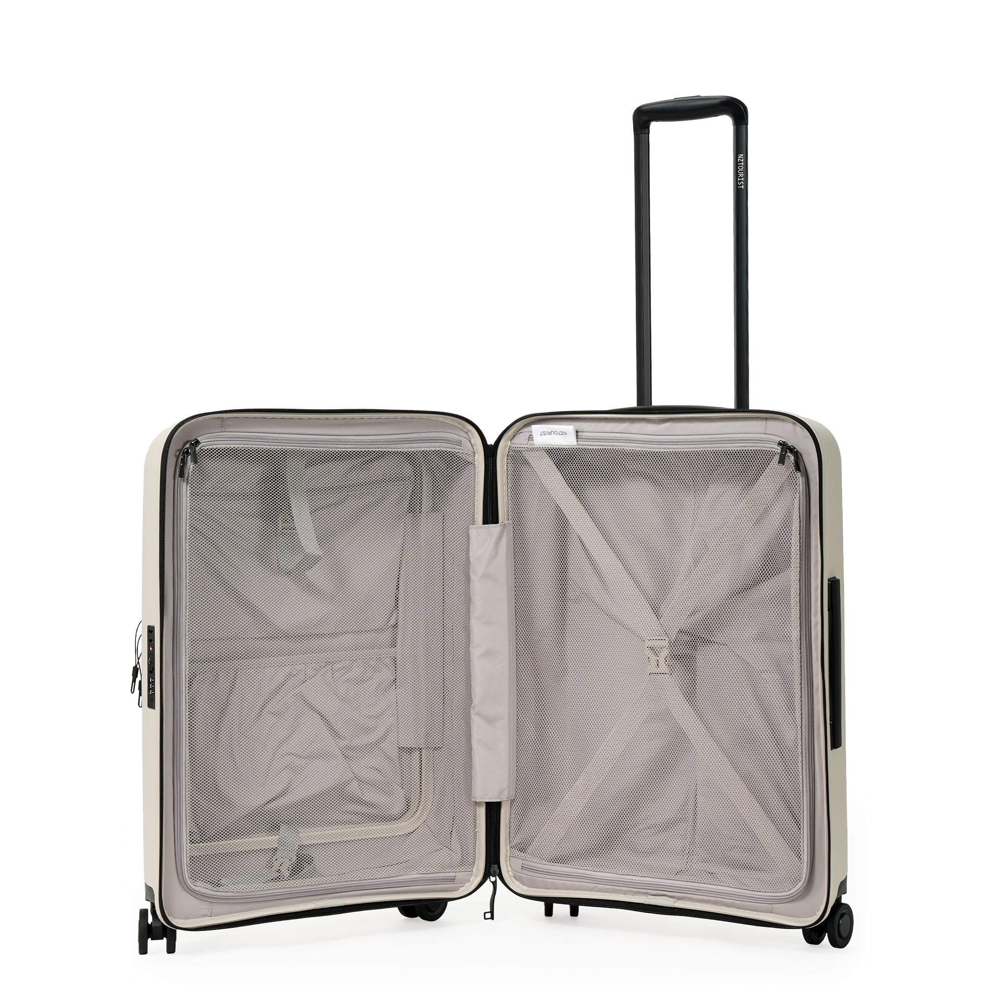 NZTourist Primo Dual Open 66cm Suitcase - Beige