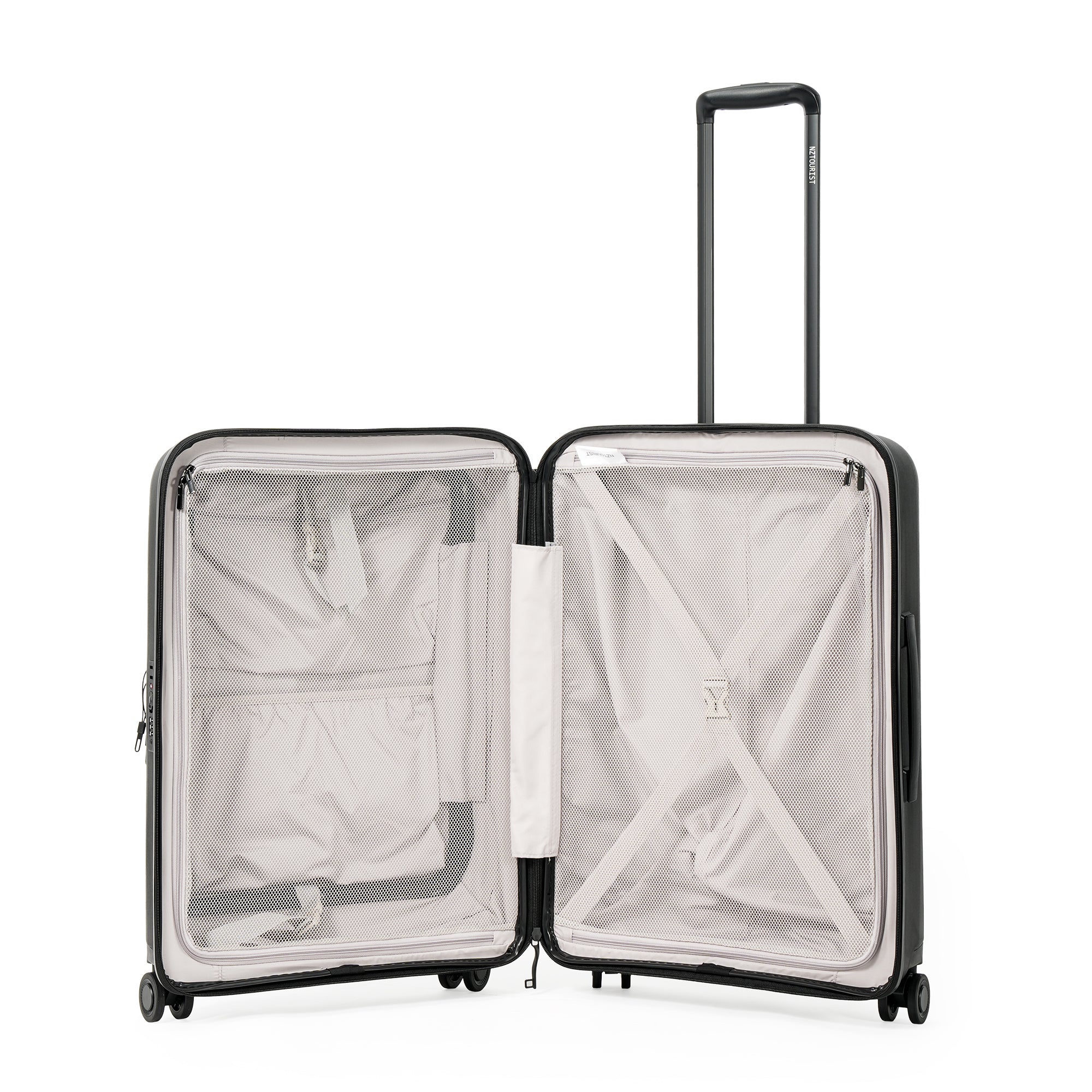 NZTourist Primo Dual Open 66cm Suitcase - Black