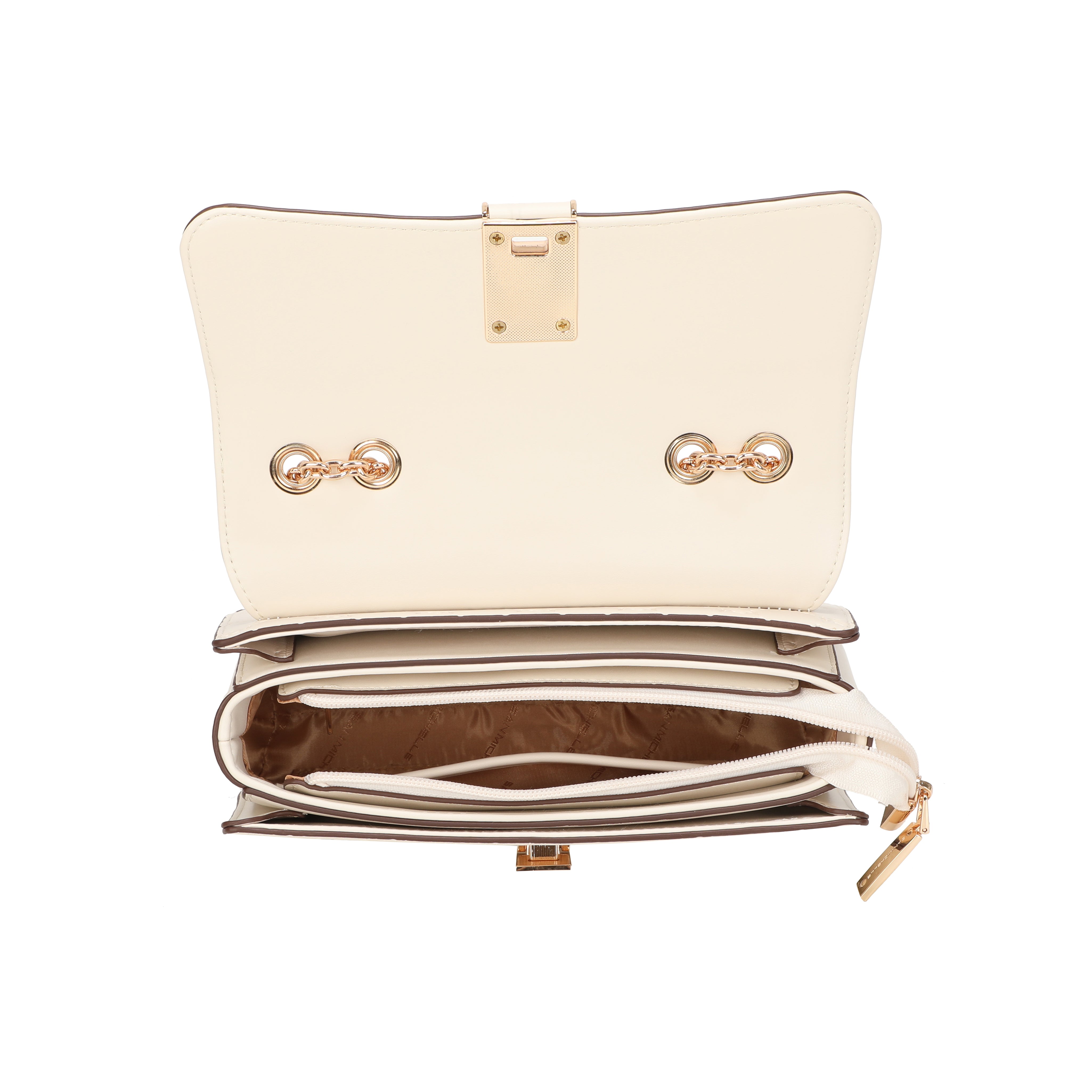 Charmaine Chained Crossbody Bag - Beige