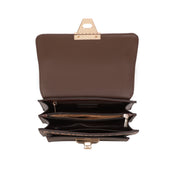 Alexa Chained Crossbody Bag -Coffee