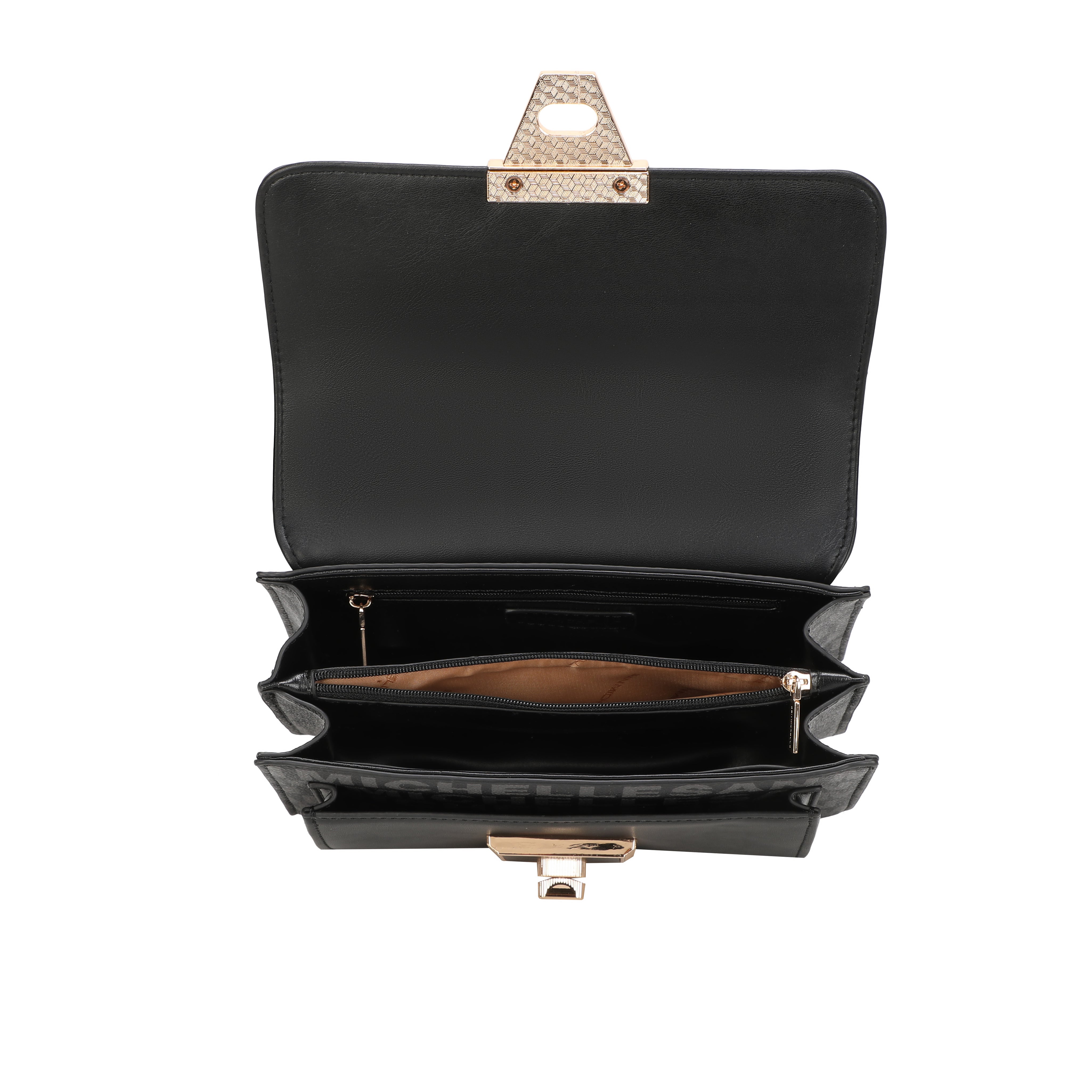 Alexa Chained Crossbody Bag - Black